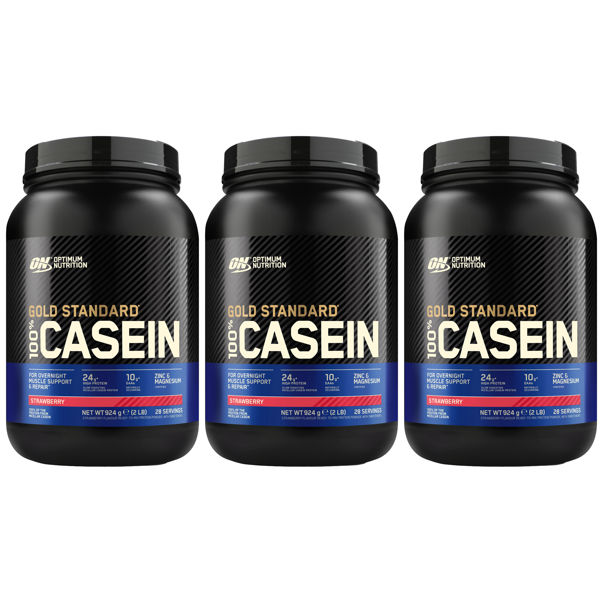 OPTIMUM NUTRITION 100% Casein Protein - 3x 924g
