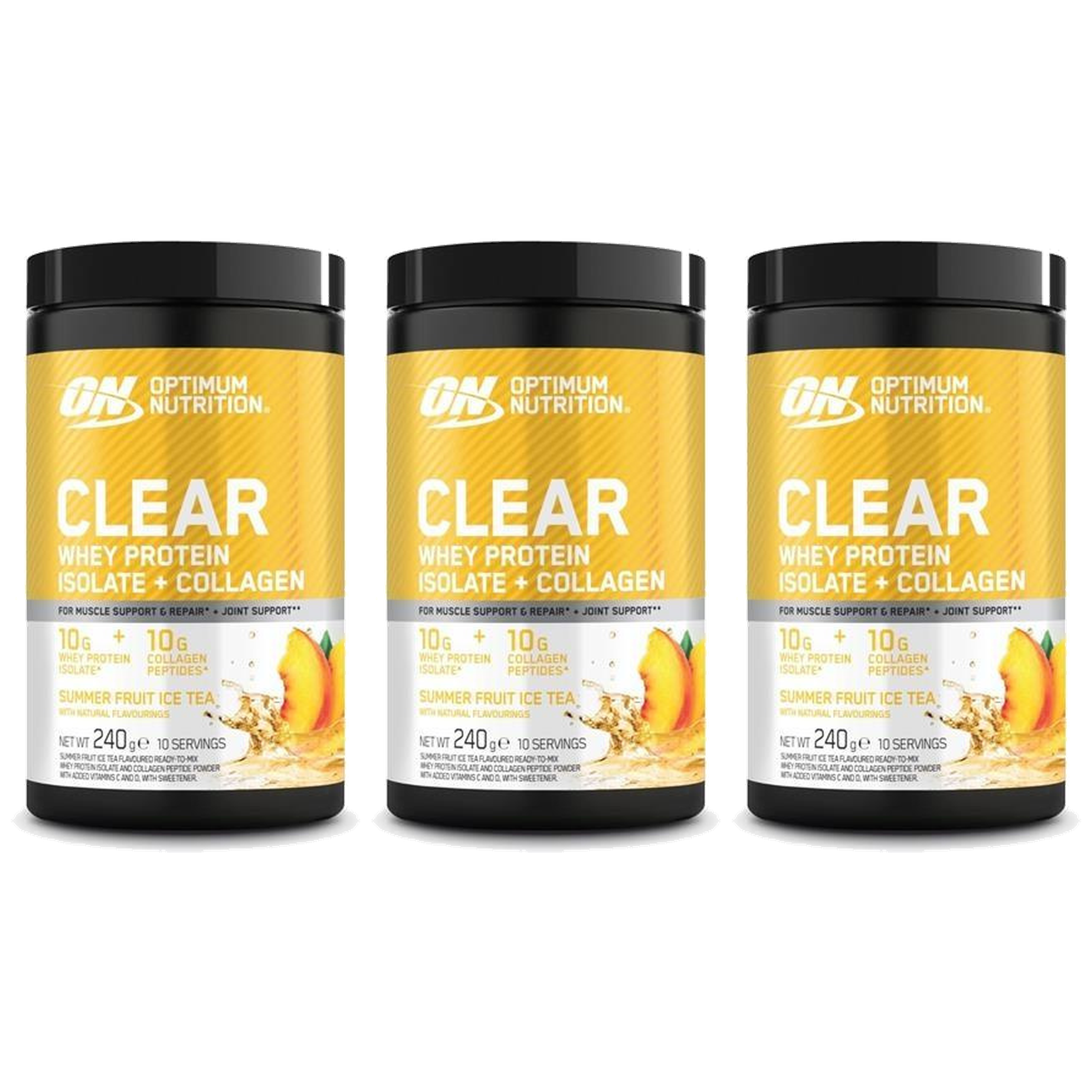 OPTIMUM NUTRITION - Whey Collagen - 3x 240g - Summer Fruit Ice Tea