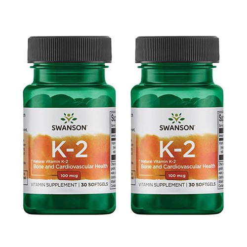 SWANSON Vitamin K2 100mcg - 2x 30softgel