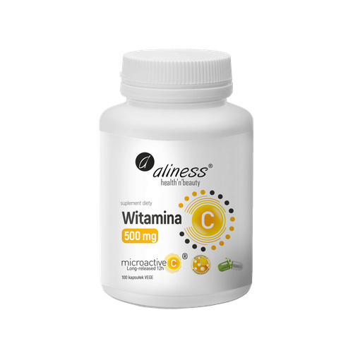 ALINESS - Witamina C 500mg Microactive 12h - 100vcaps.