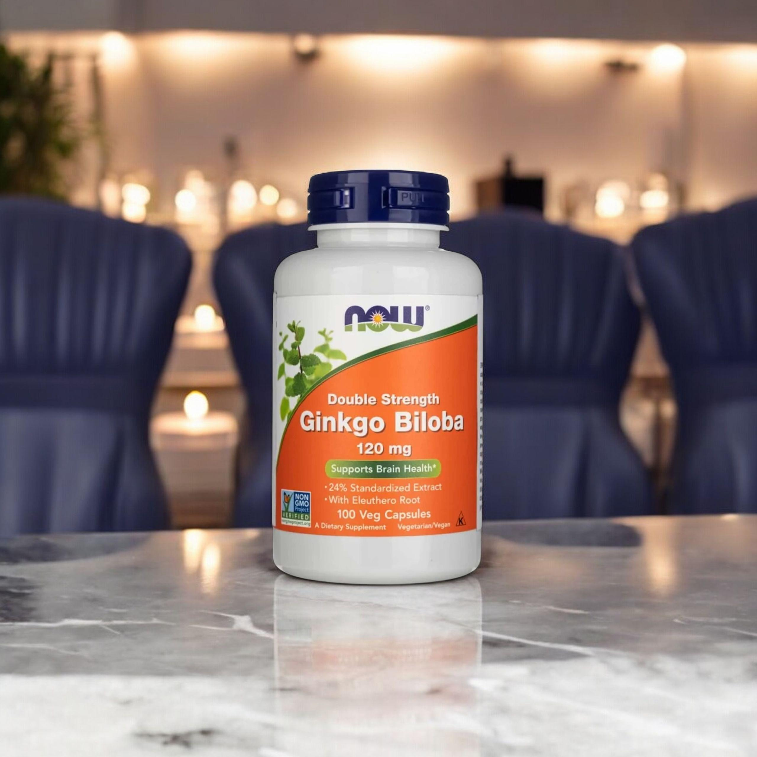 NOW Ginkgo Biloba Double Strenght - 2x 100vcaps.