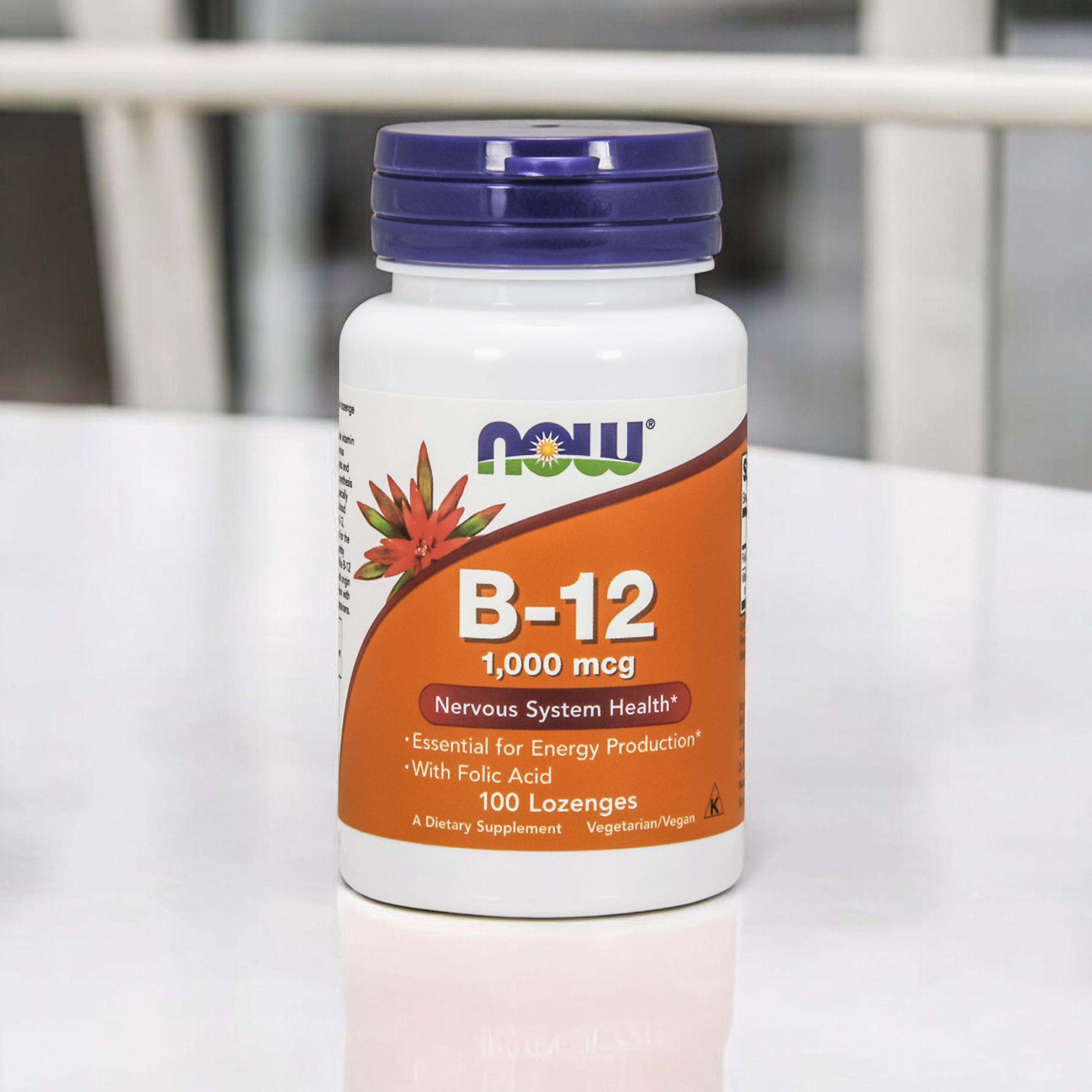 NOW Vitamin B-12 1000mcg - 100lozenges