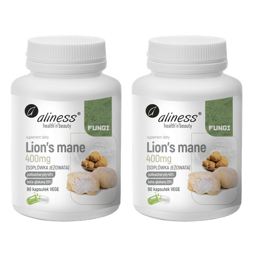 ALINESS - Lion's Mane 400mg - 2x 90vcaps.