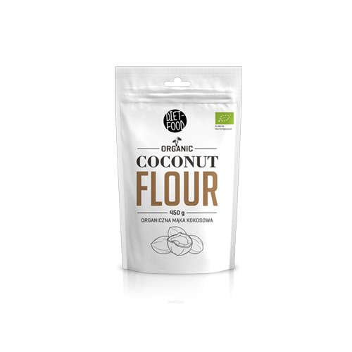 DIET FOOD Organic Coconut Flour - 450g - Mąka kokosowa