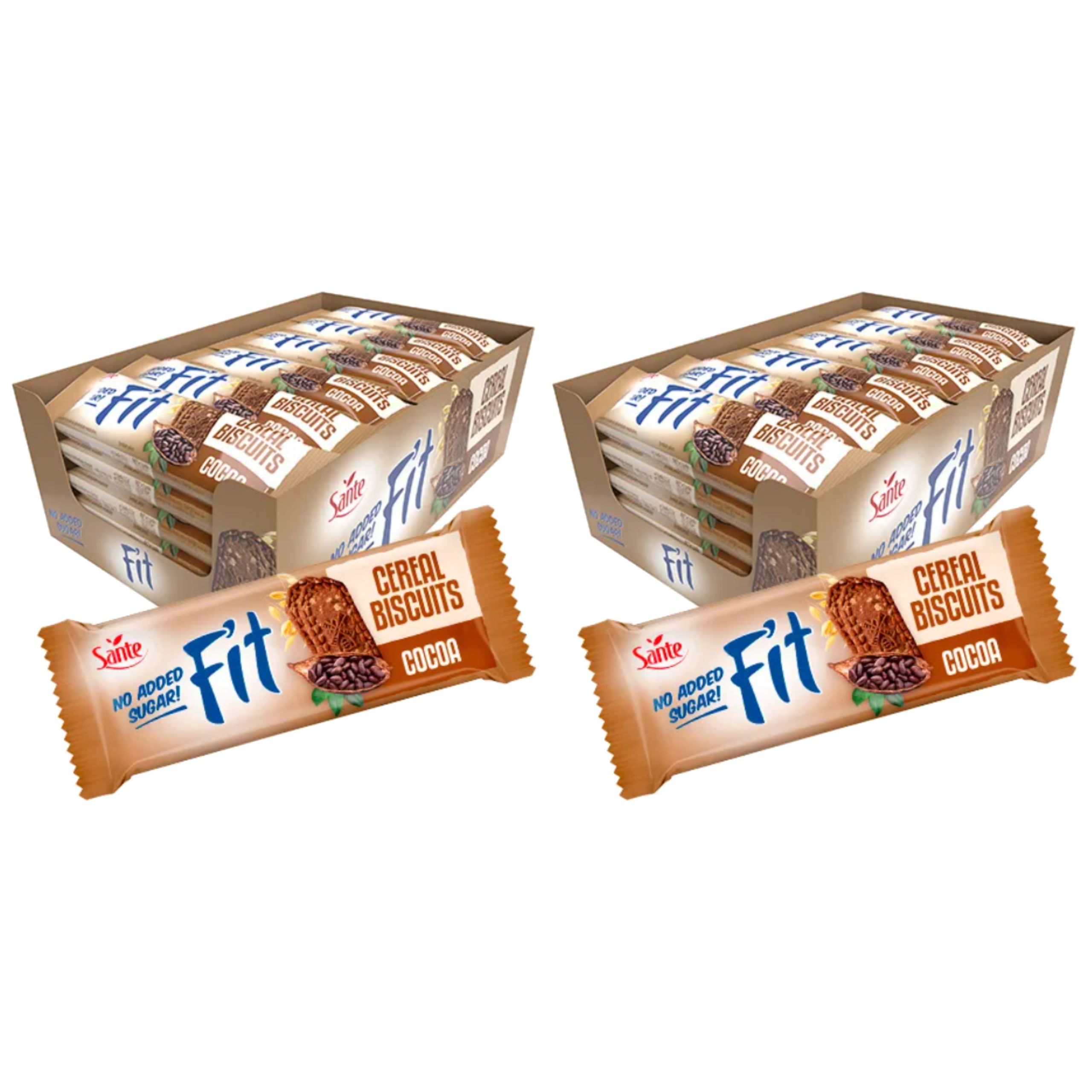 SANTE - Fit Cereal Biscuits - 20x 2x 50g - Cocoa