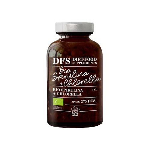 DIET FOOD Bio - Chlorella + Spirulina 1:1 - 3x 375tab