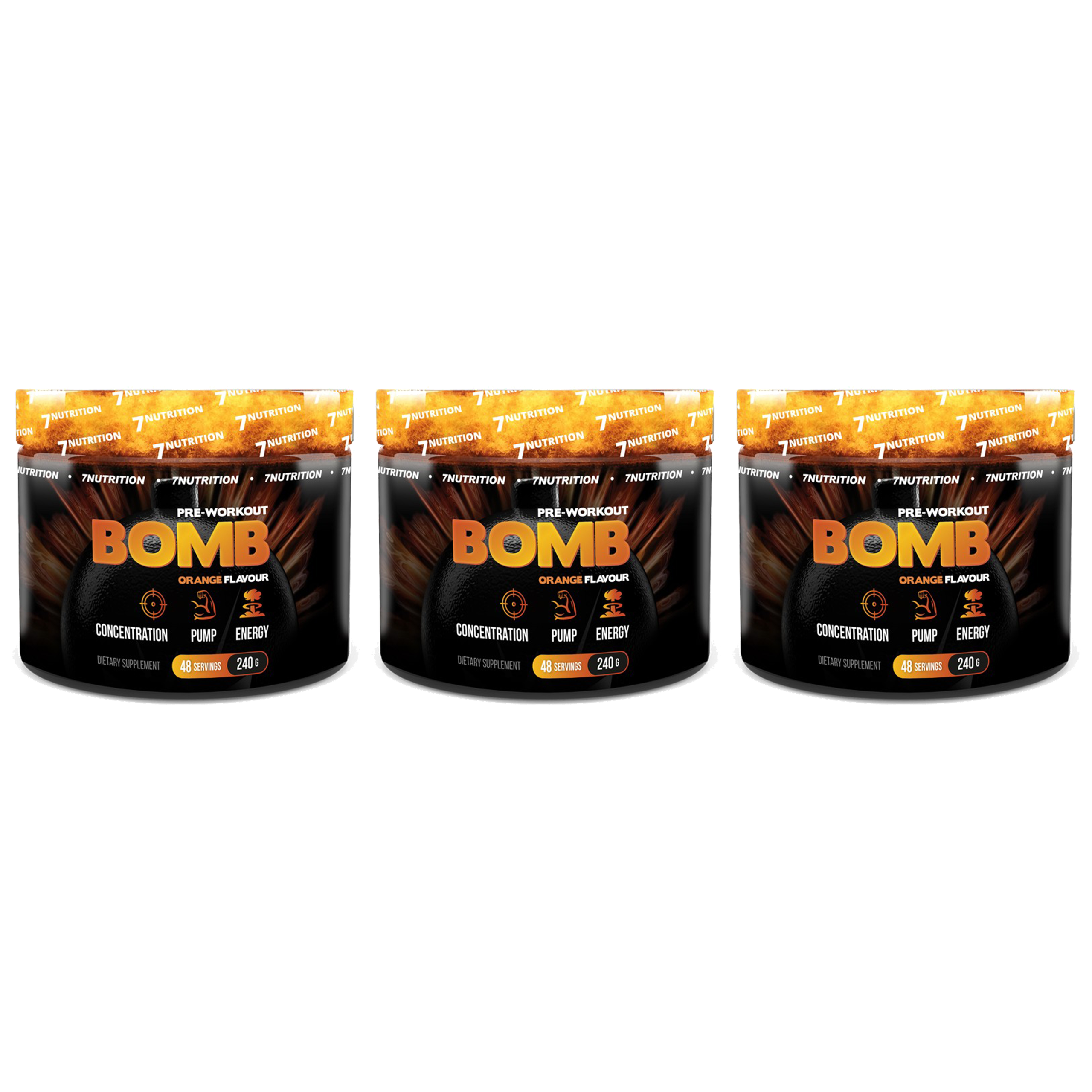 7 NUTRITION Bomb Pre Workout - 3x 240g