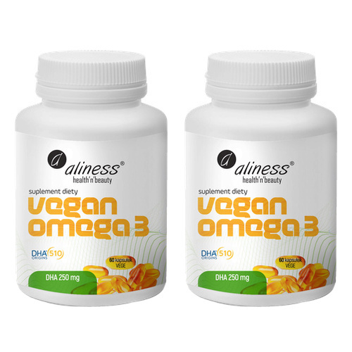 ALINESS - Vegan Omega 3 - DHA 250mg - 2x 60caps.