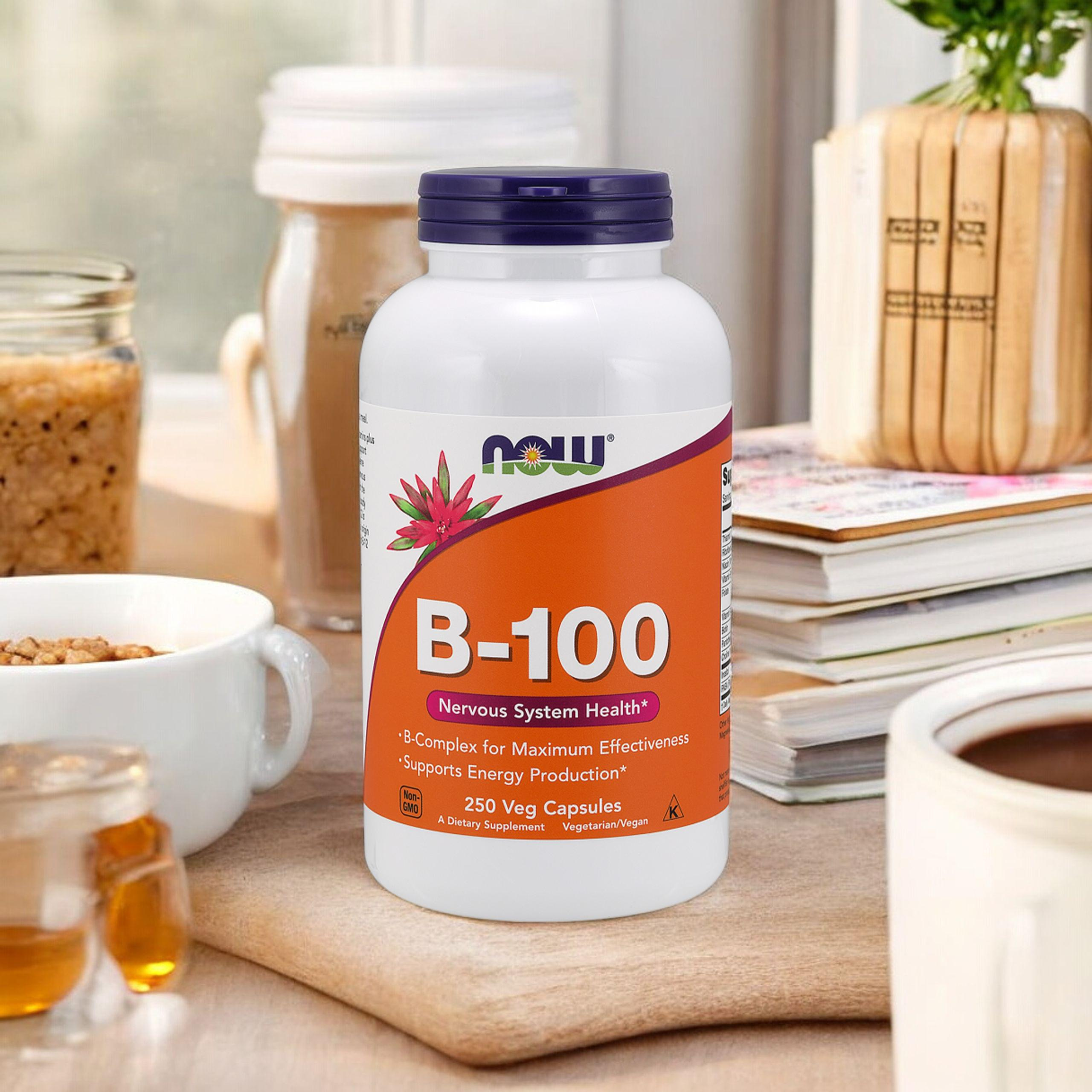 NOW Vitamin B-100 - 2x 250vcaps - Witamina B