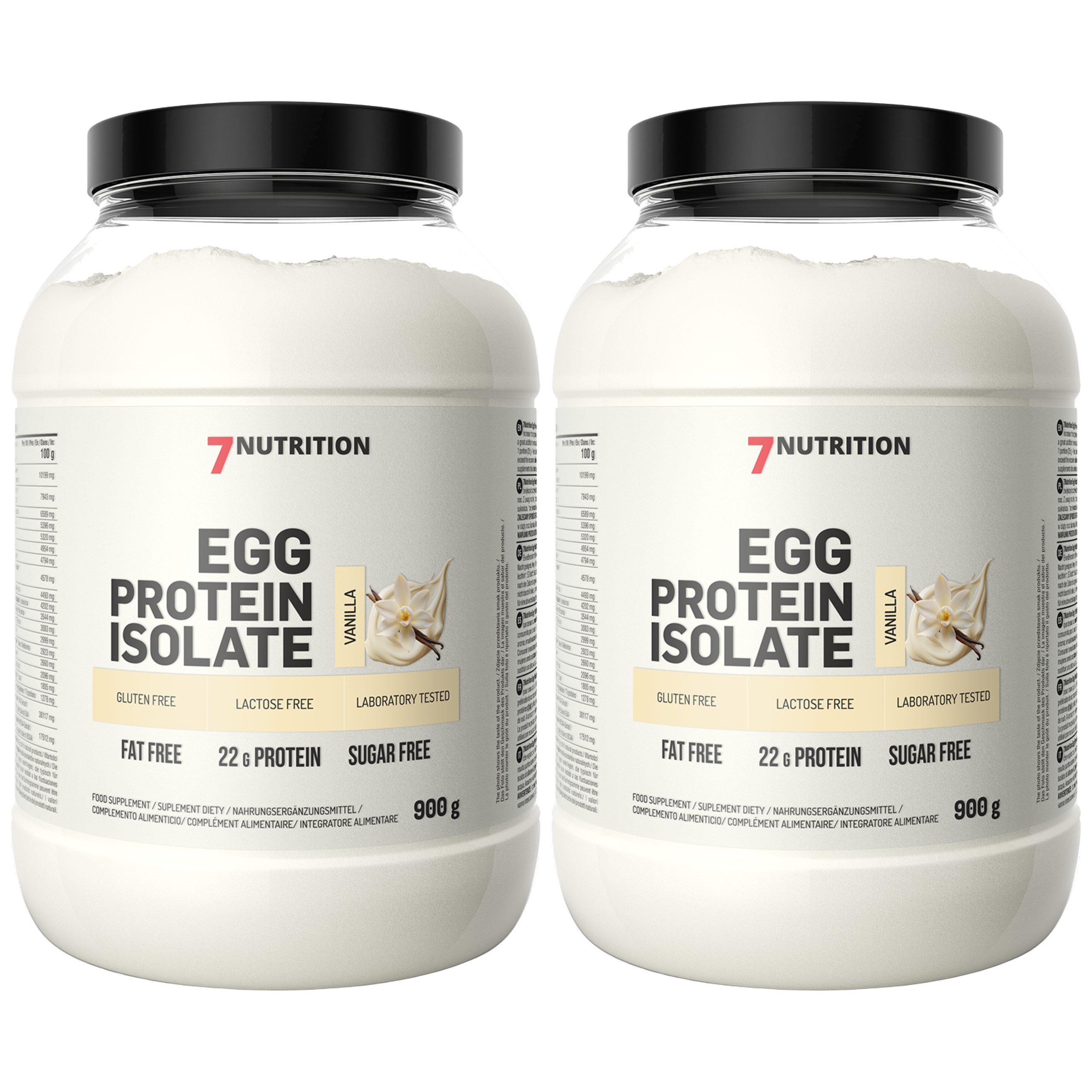 7 NUTRITION - Egg Protein Isolate - 2x 900g - Vanilla