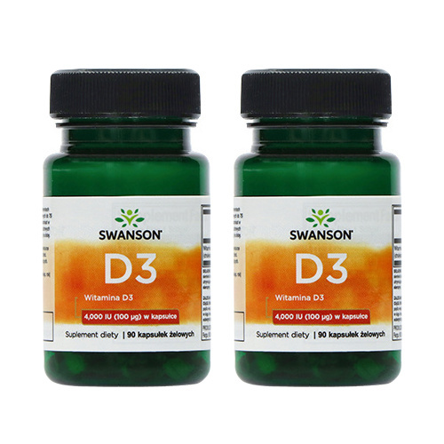 SWANSON Vitamin D3 4000IU - 2x 90softgels