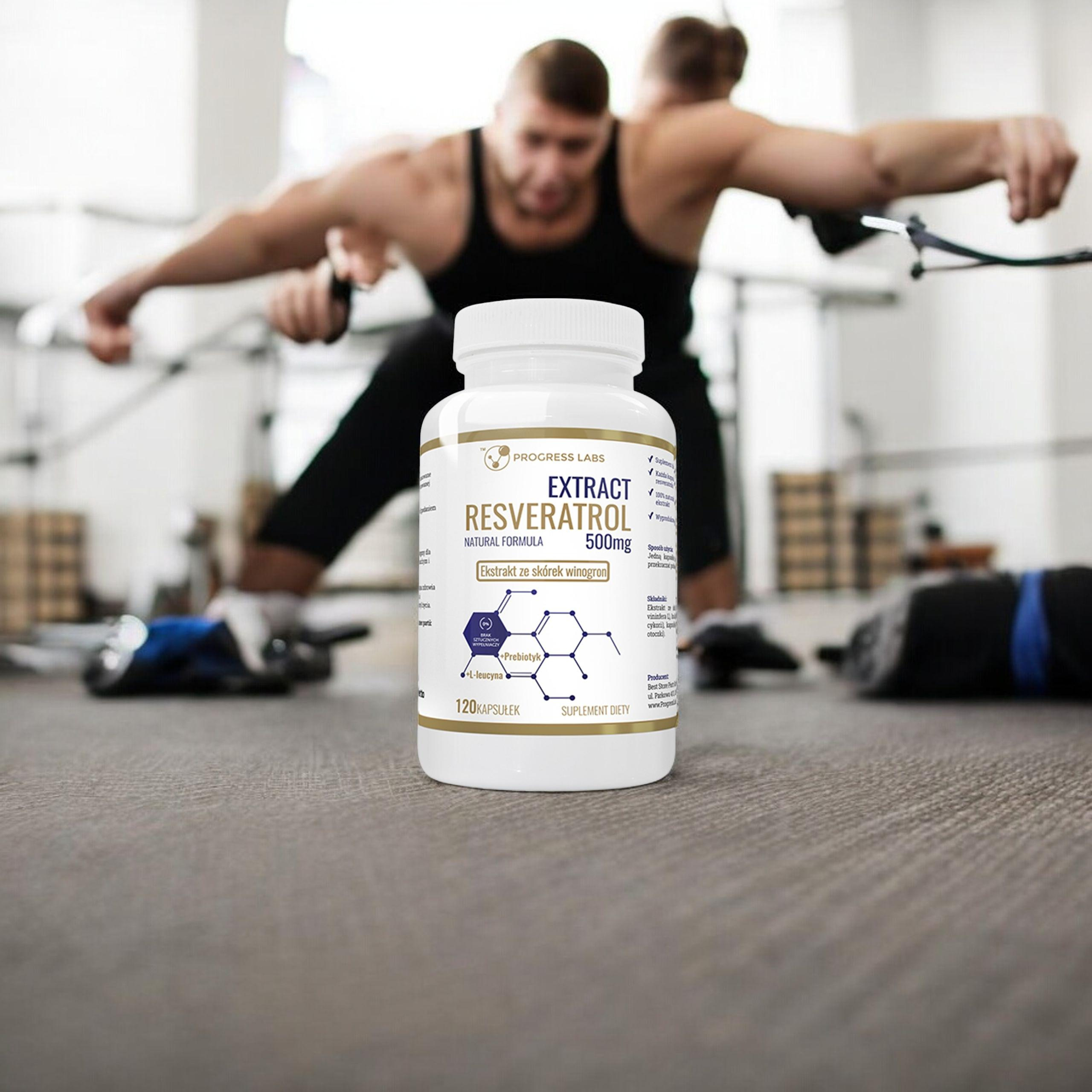 PROGRESS LABS Resveratrol Extract 500mg - 3x 120caps