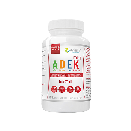WISH Pharmaceutical ADEK Forte In MCT Oil - 120softgels. - 2x Witaminy w oleju MCT