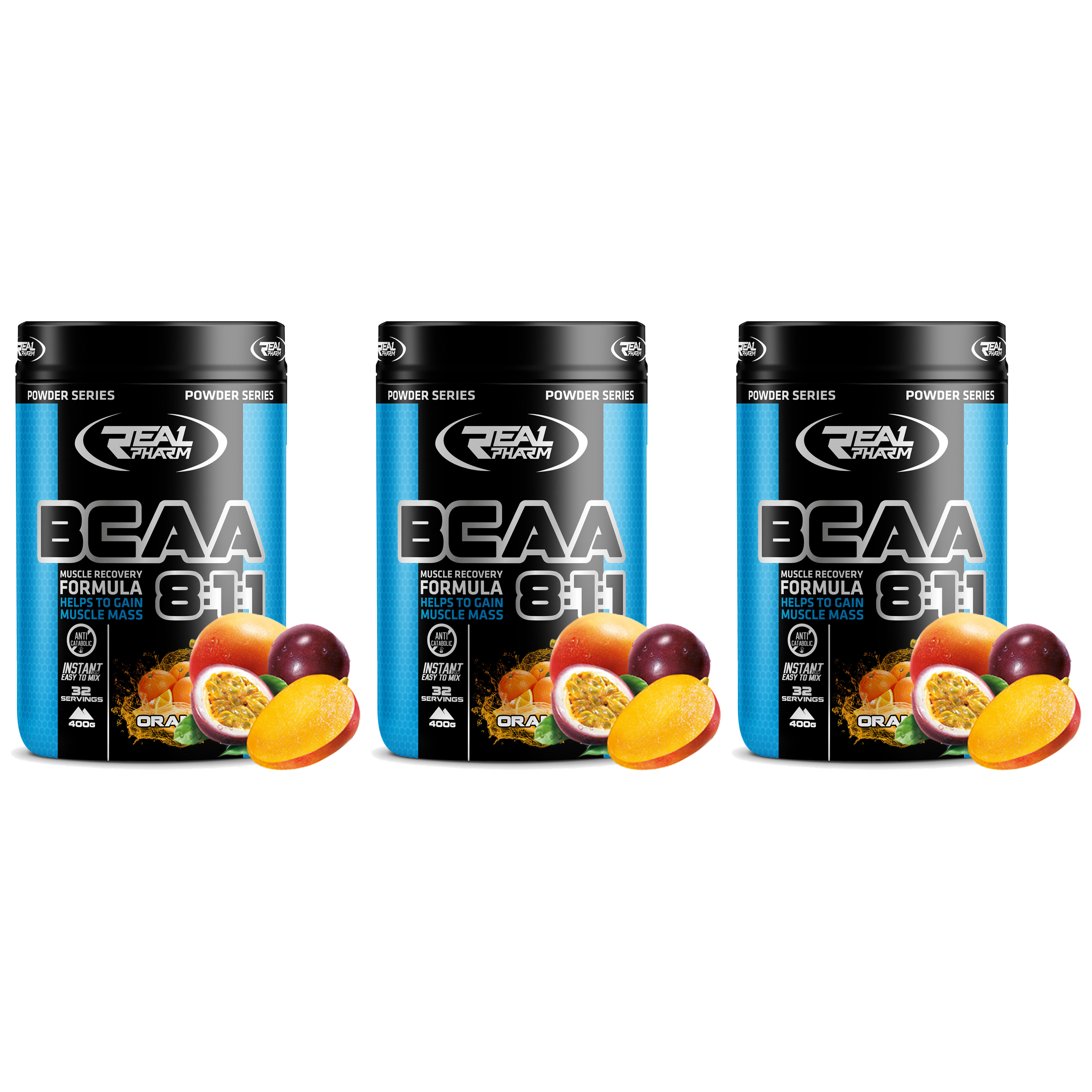 REAL PHARM BCAA 8:1:1 - 3x 400g