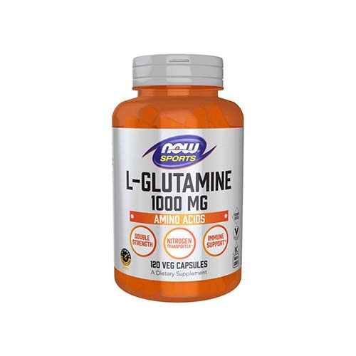 NOW L-Glutamine Double Strength 1000mg - 120vcaps.