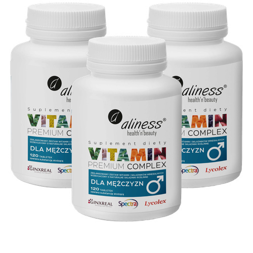 ALINESS - Vitamin Complex For Men - 3x 120tabs.