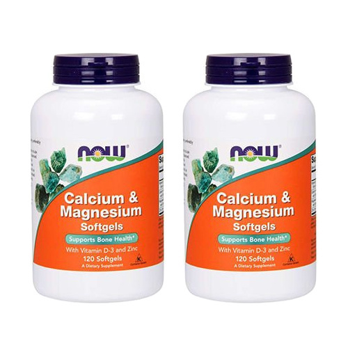 NOW Calcium and Magnesium - 2x 120softgels