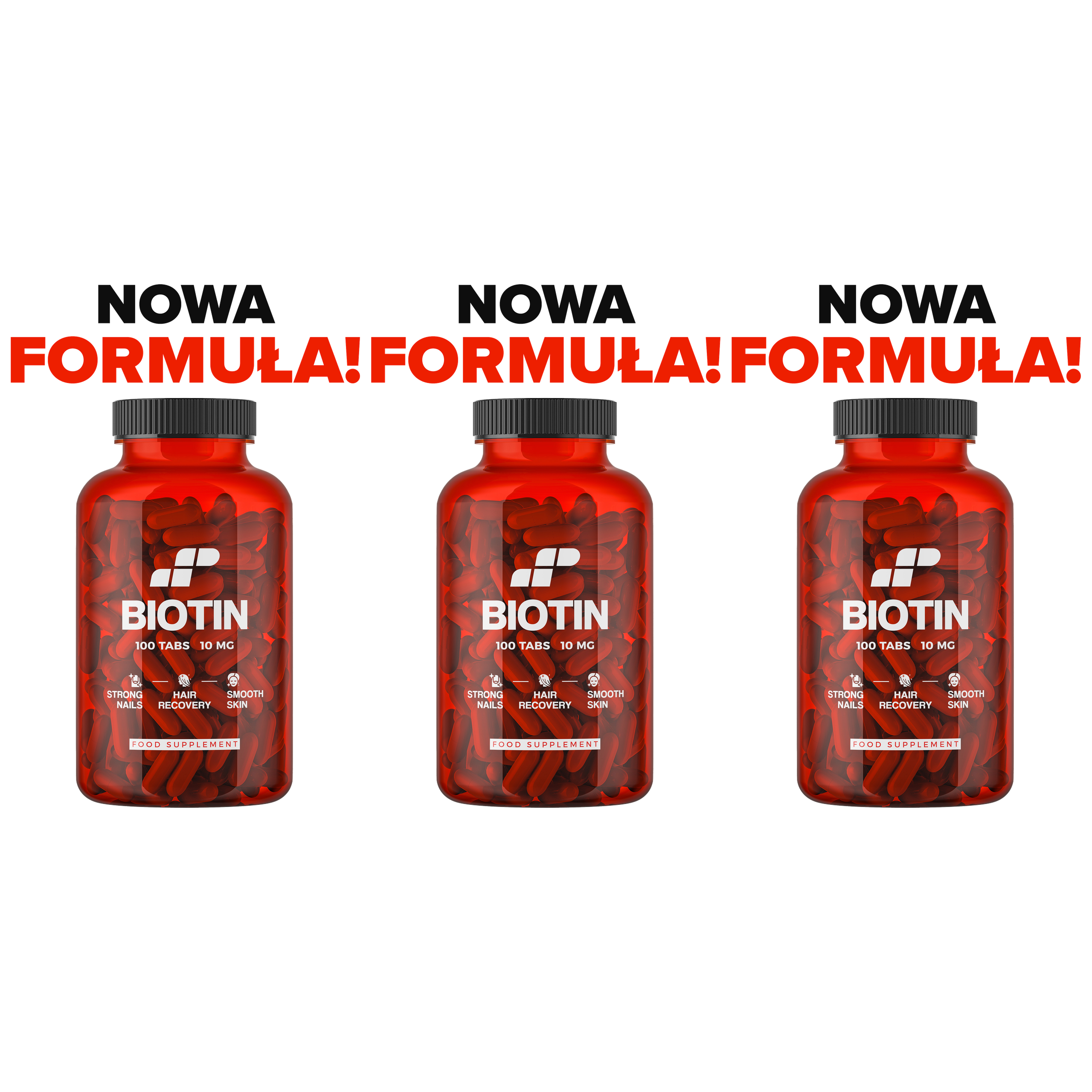 MP NUTRITION Biotin 10mg - 100tabs - 3x Biotyna