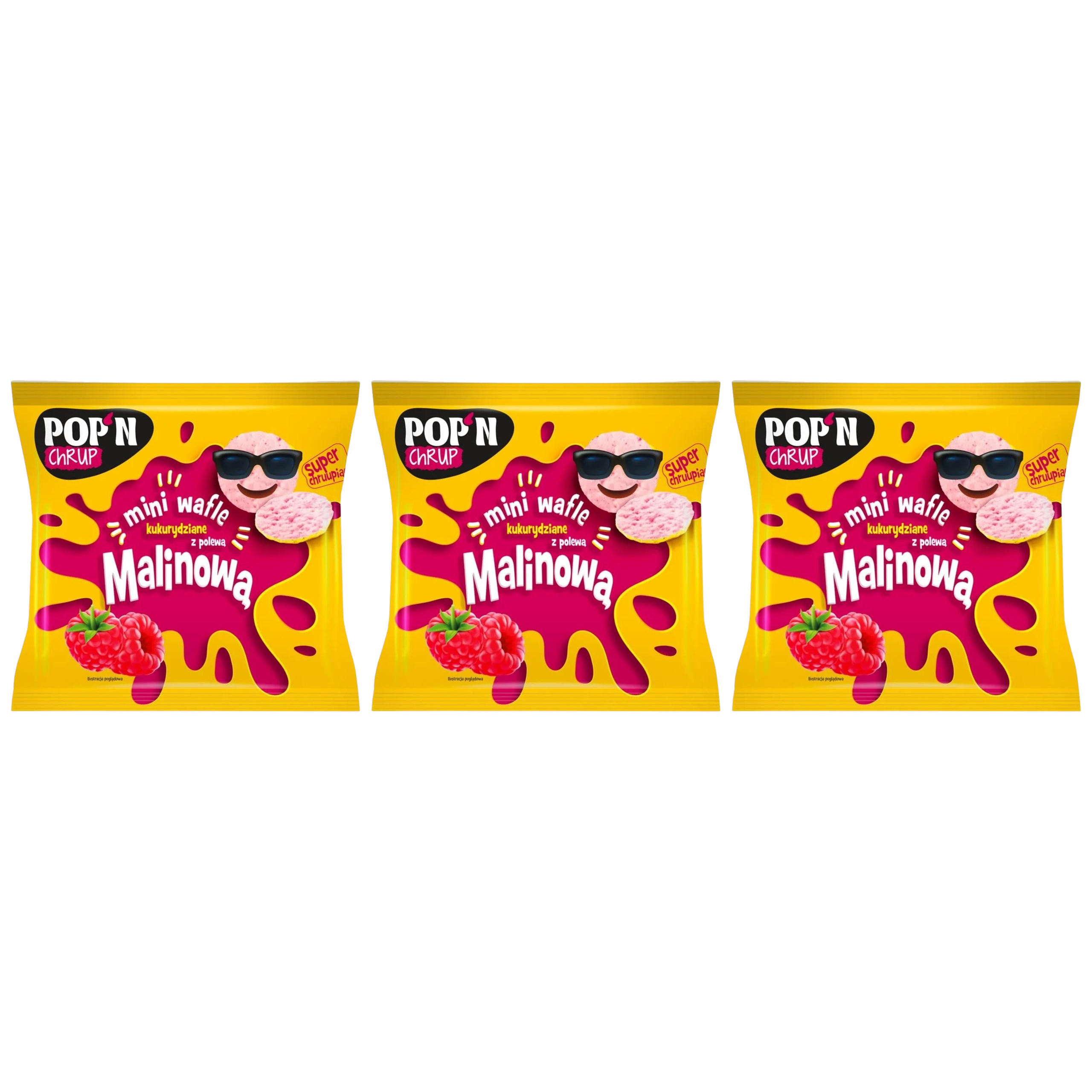 SANTE - Mini Wafle Kukurydziane - 3x 35g - Raspberry