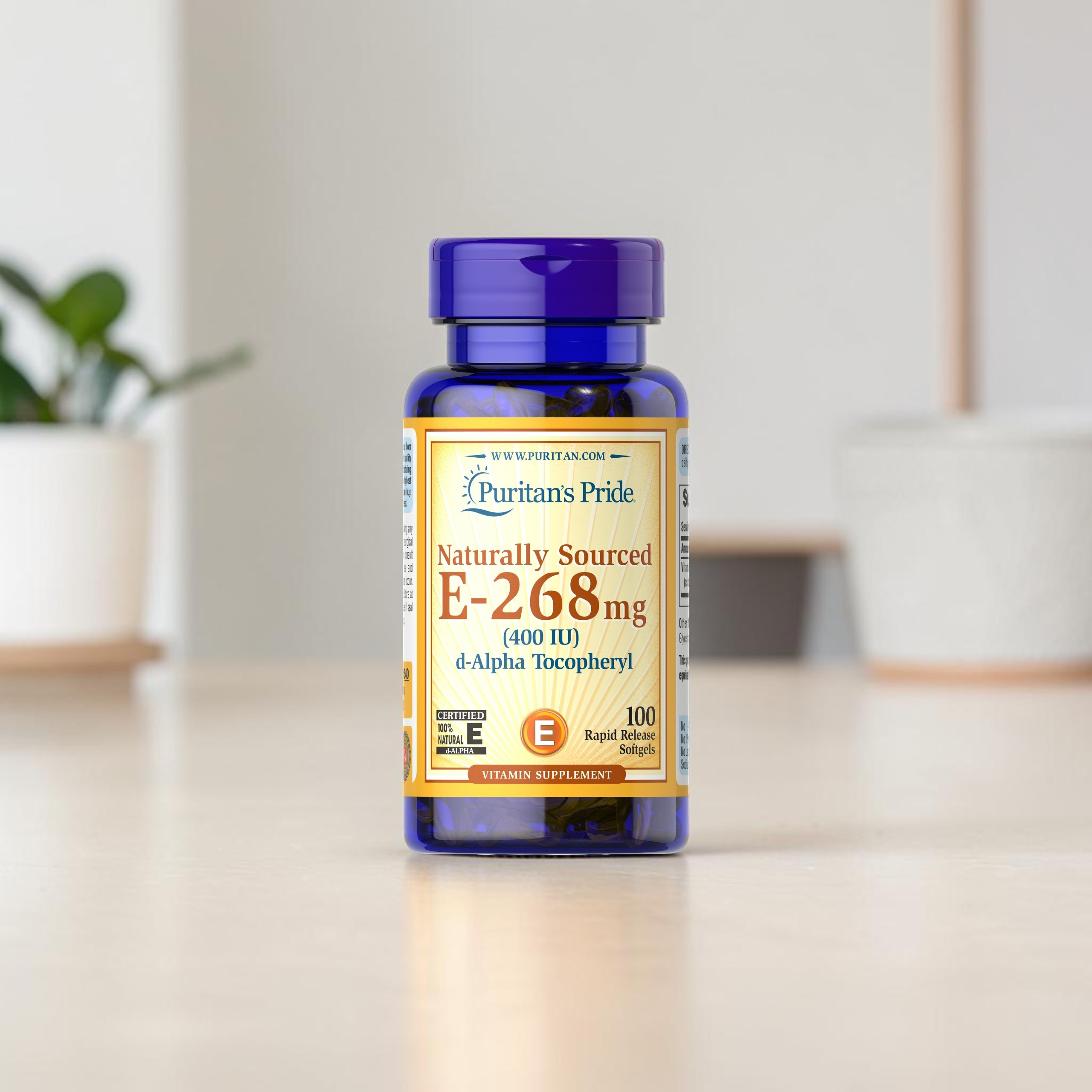 PURITAN'S PRIDE - Vitamin E Natural Sourced - 400 IU - 100softgels