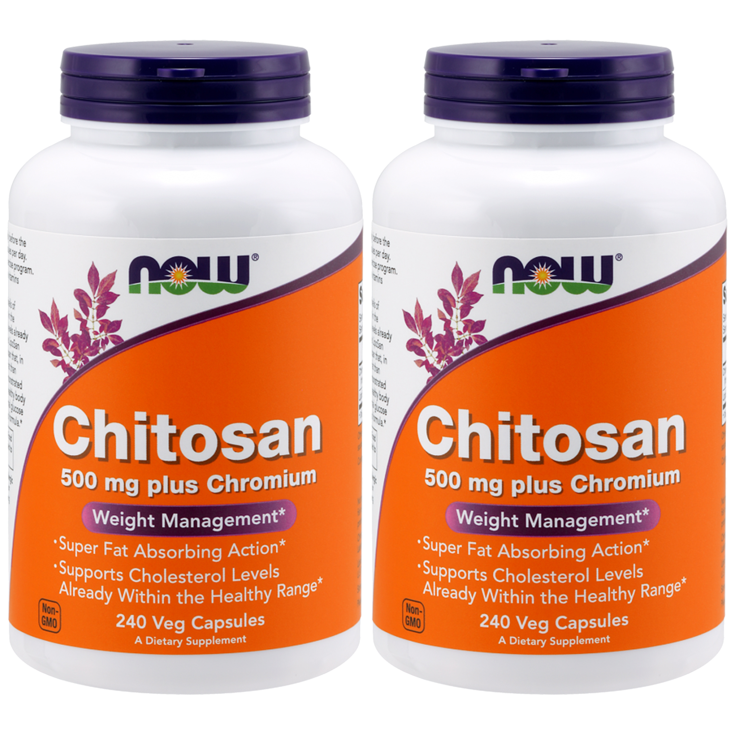 NOW Chitosan Plus Chromium - 2x 240vcaps