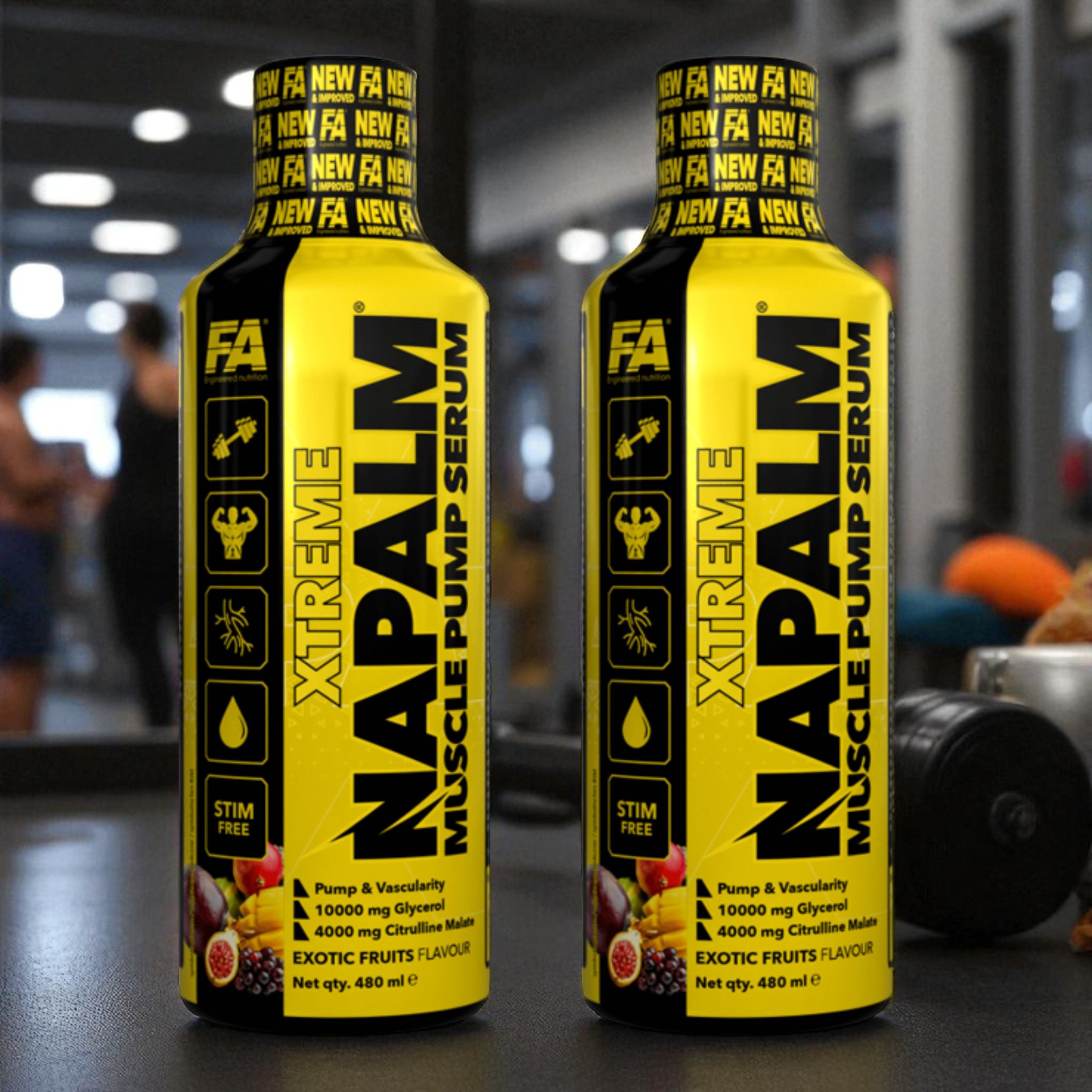 FITNESS AUTHORITY Napalm Muscle Pump Serum - 2x 480ml - Exotic Fruits - WYPRZEDAŻ - 31-03