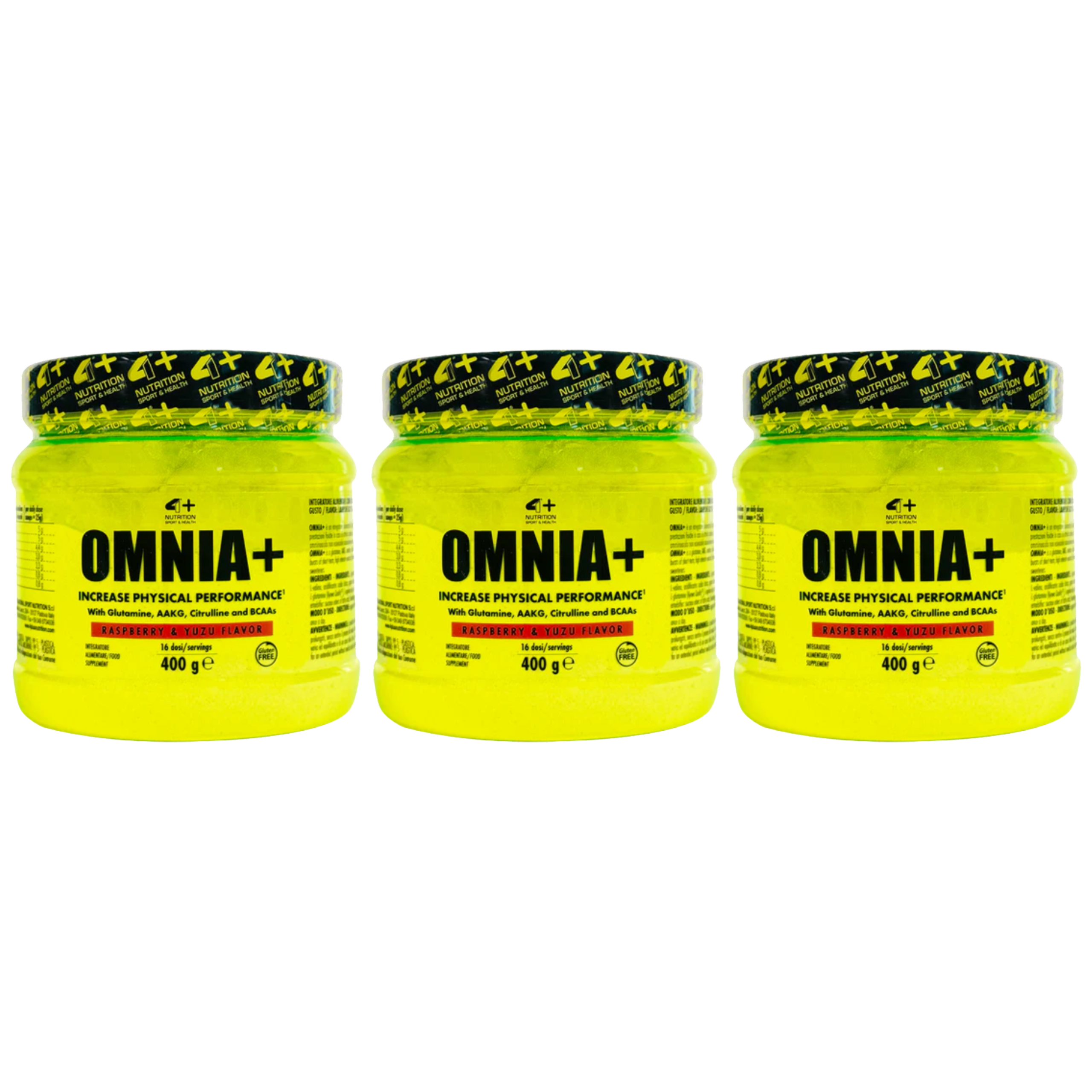 4+ NUTRITION - Omnia+ - 3x 400g - Raspberry Yuzu