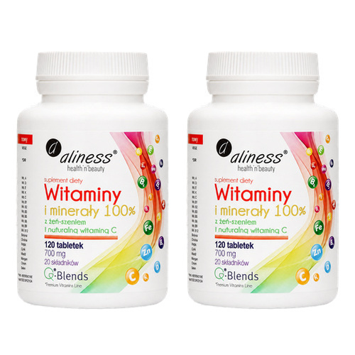 ALINESS Witaminy i Minerały 100% - 2x 120tab
