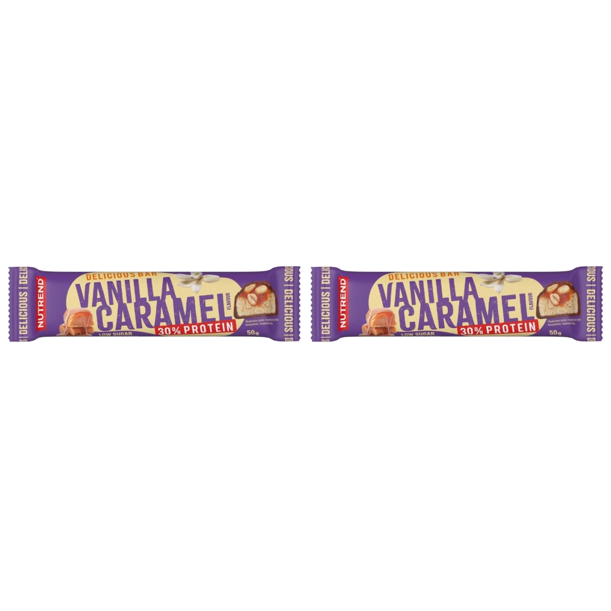 NUTREND Delicious Bar Protein 30 % – 2x 50 g – Wanilia Karmel