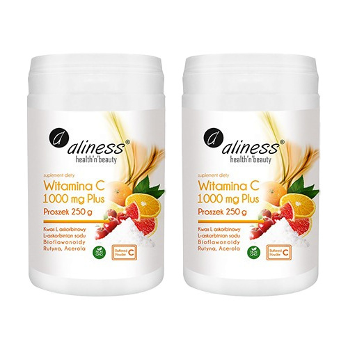 ALINESS - Witamina C 1000mg Plus - 250g x2
