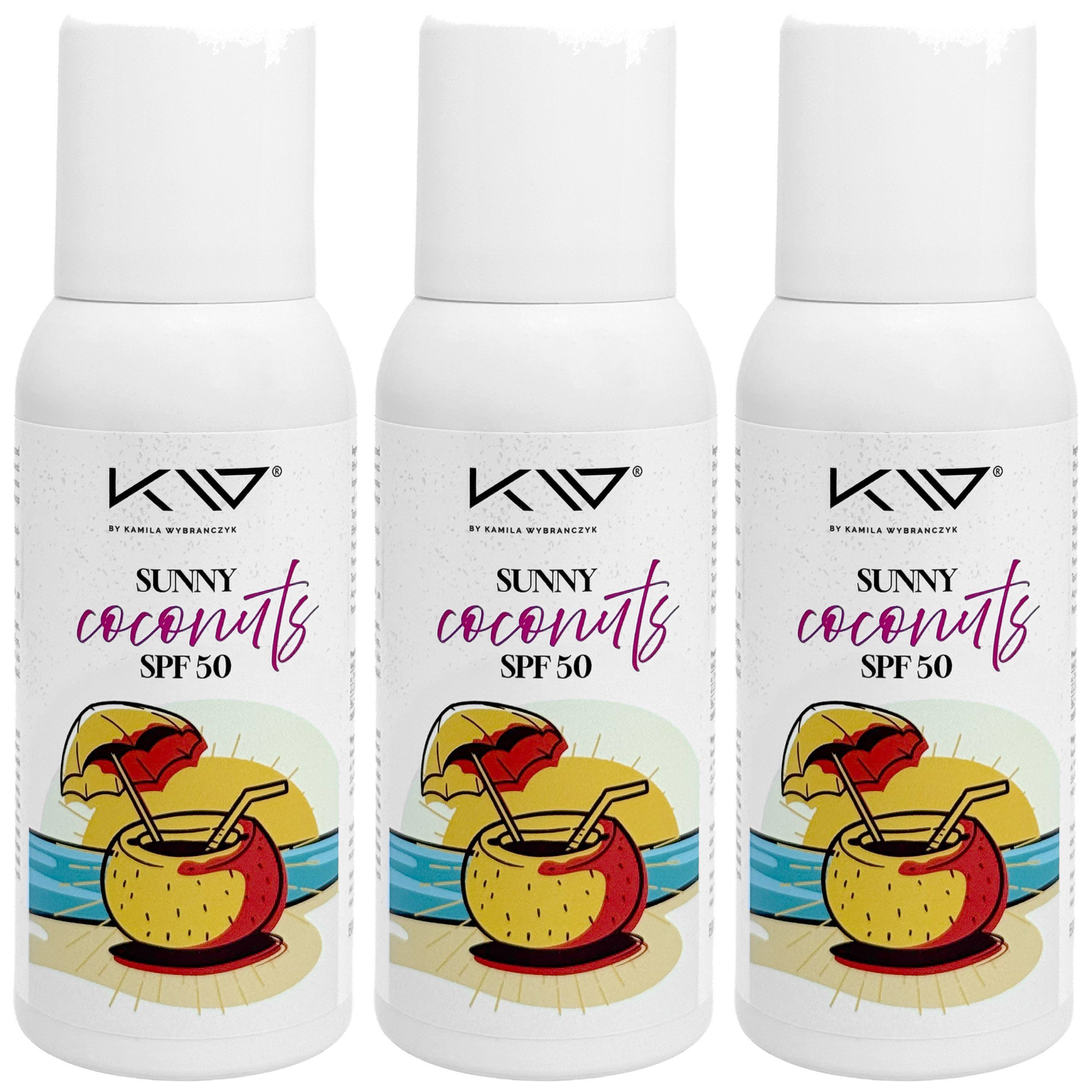KAMILA WYBRAŃCZYK - Mgiełka Sunny Coconut SPF 50 - 3x 75ml