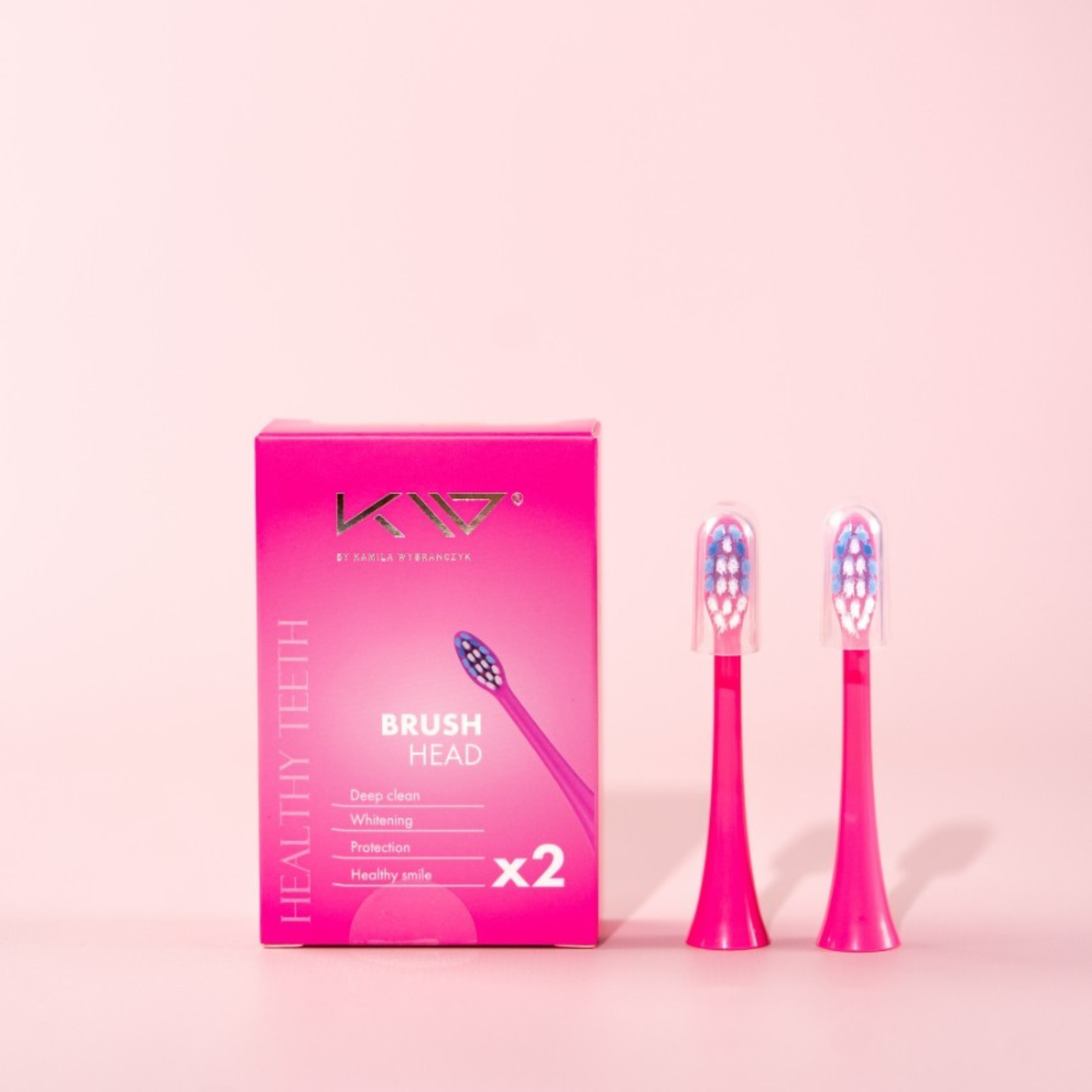 KAMILA WYBRAŃCZYK - Końcówki do Szczoteczki Sonicznej - 3x 2szt - Pink
