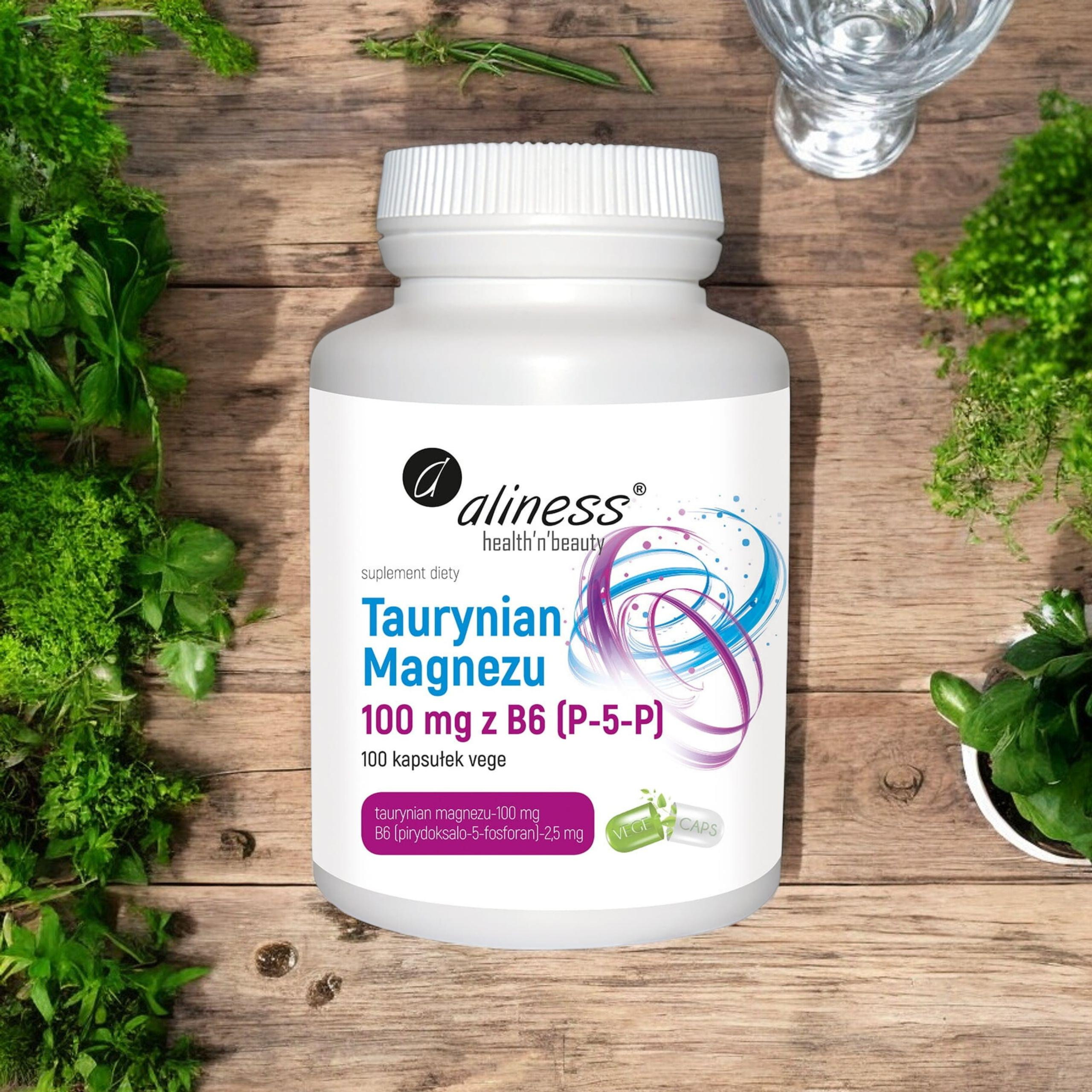 ALINESS Taurynian Magnezu 100mg z B6 - 3x 100vcaps.