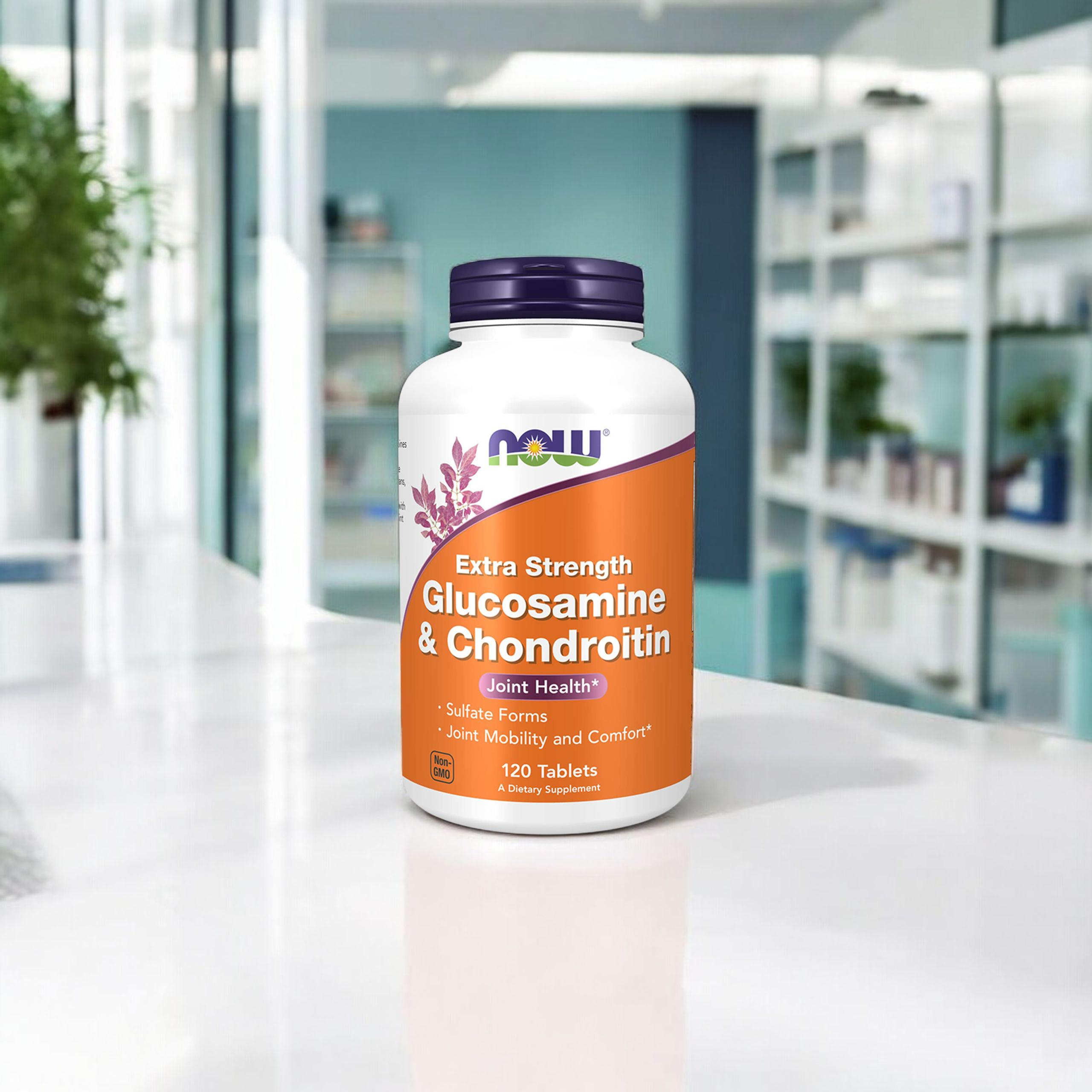 NOW Glucosamine & Chondroitin Sulfate Extra Strength - 3x 120tabs