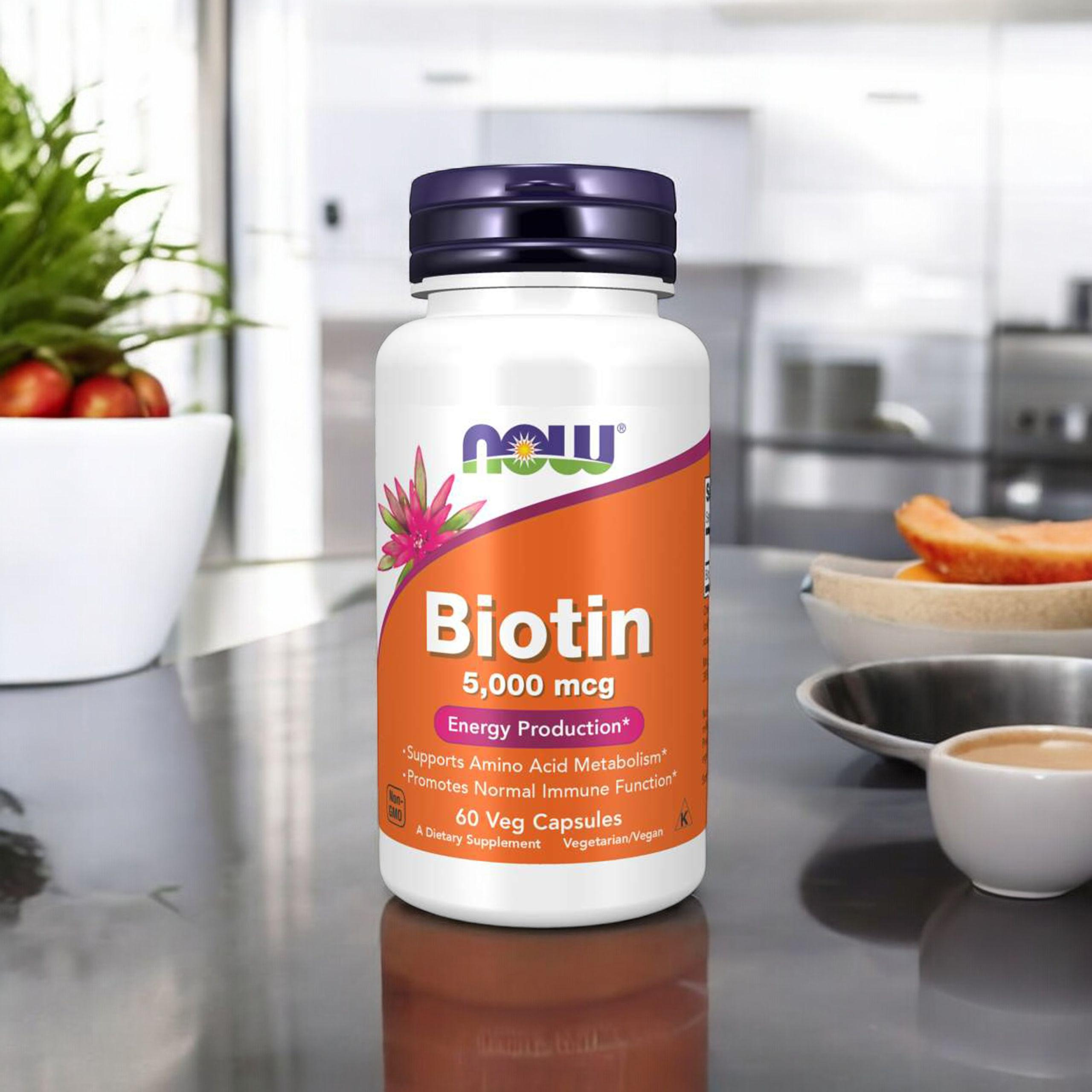 NOW Biotin 5000mcg - 3x 60vcaps