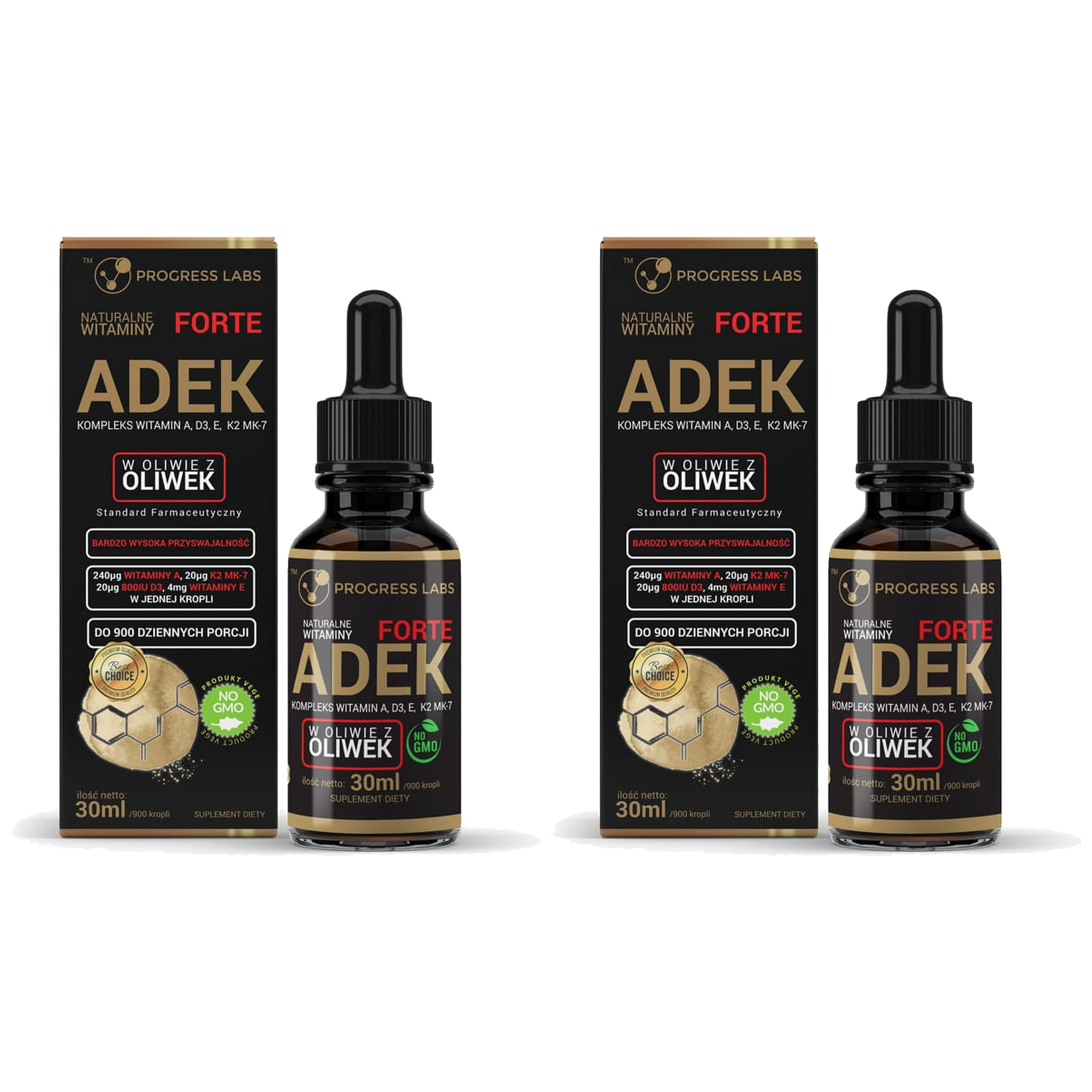 PROGRESS LABS Vitamin ADEK Forte - 2x 30ml
