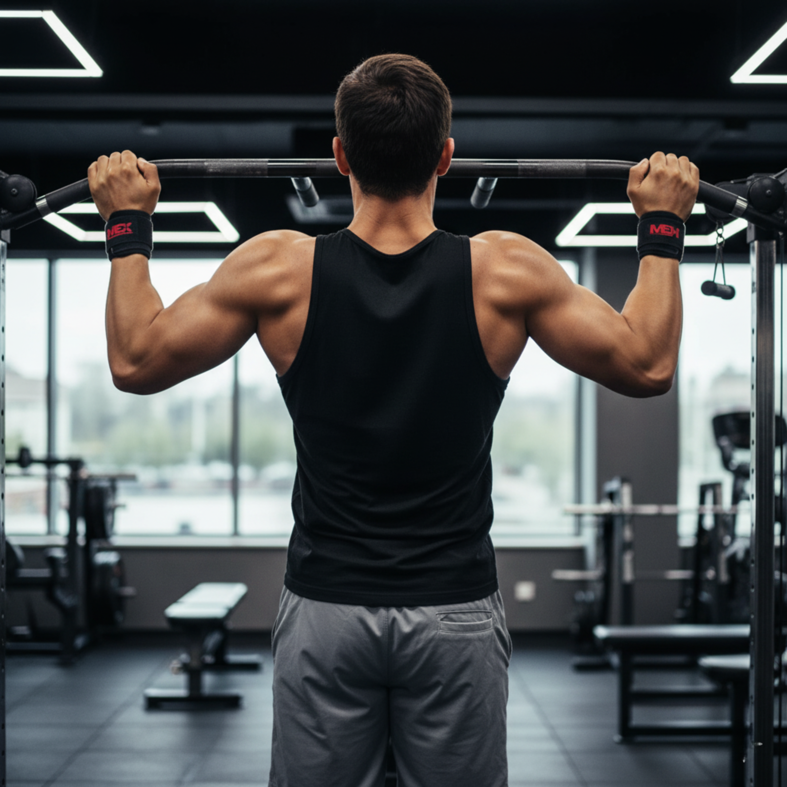 MEX SPORT - Power Pro Lifting Hooks - Black