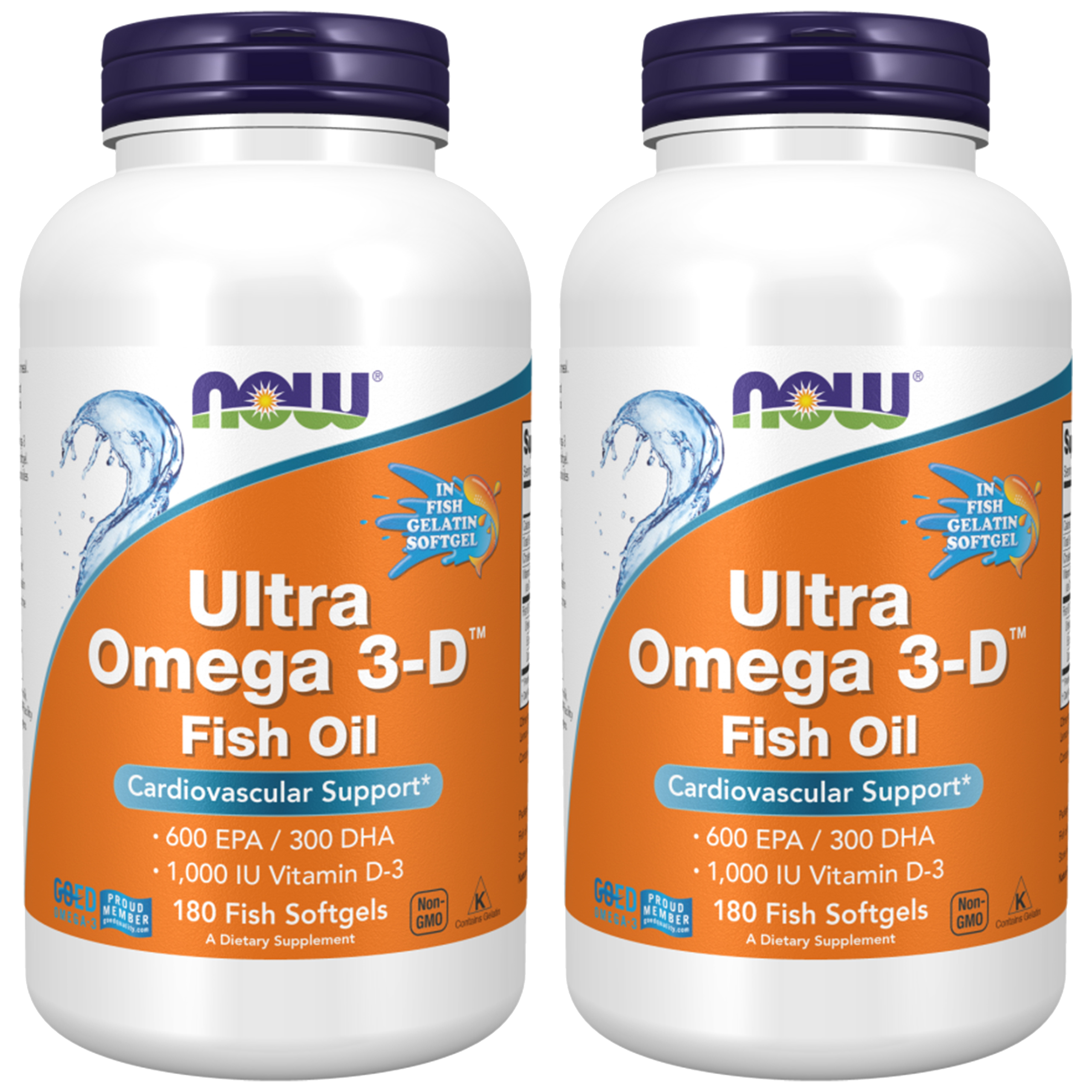 NOW Ultra Omega 3-D Fish Oil - 2x 180softgels