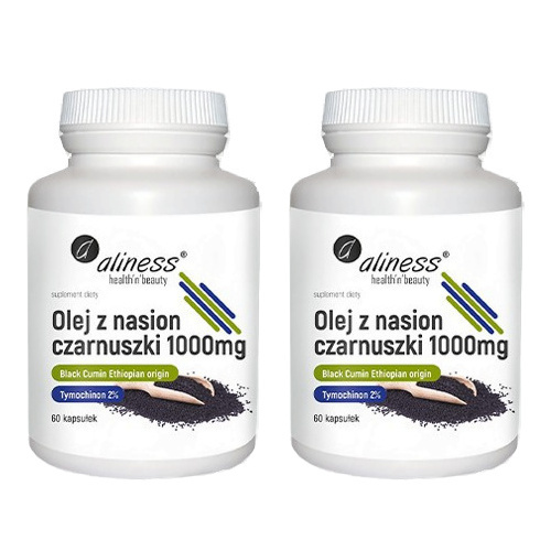 ALINESS Olej z nasion czarnuszki 2% 1000 mg - 2x 60caps