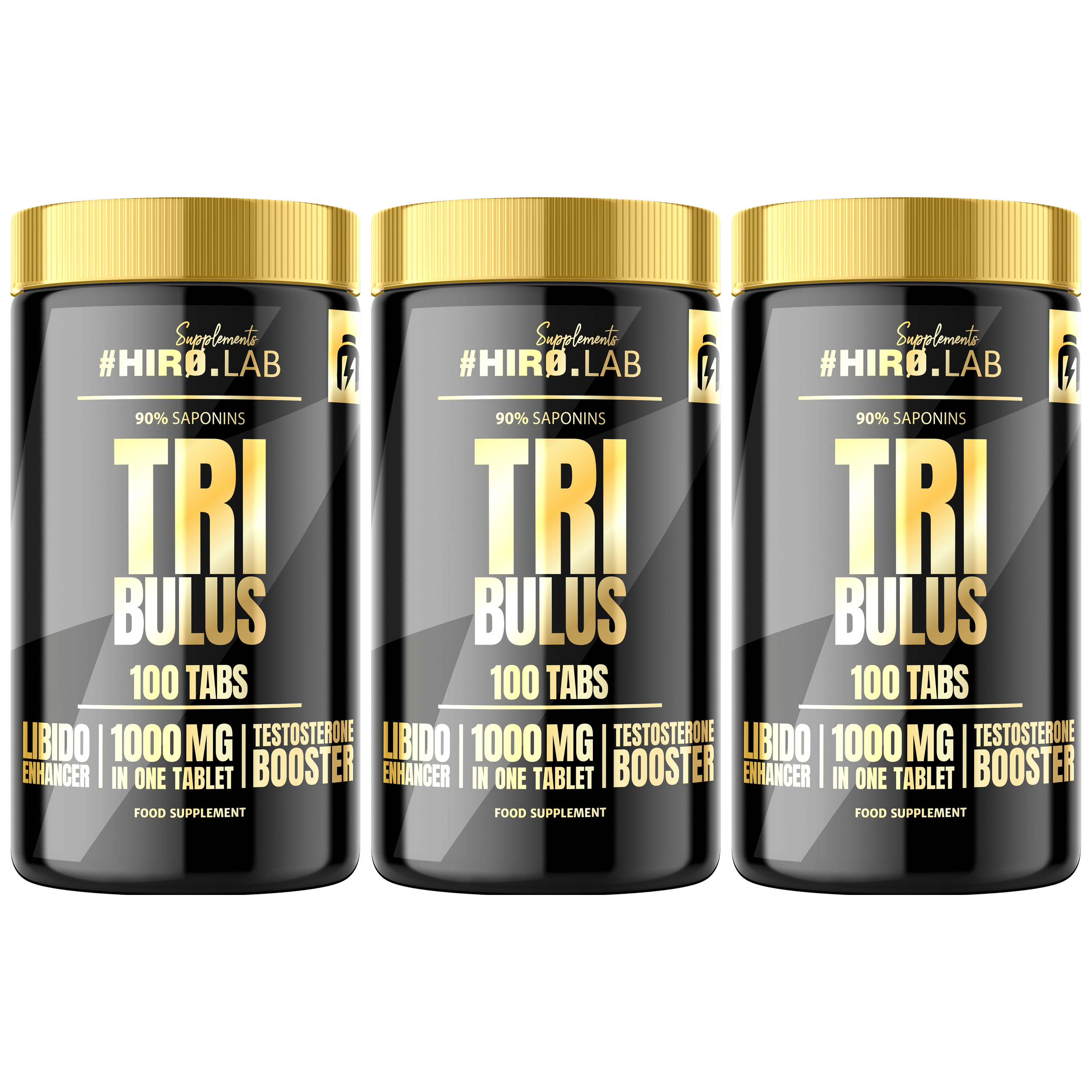 HIRO.LAB Tribulus 1000mg 90% Saponin - 3x 100tabs