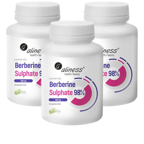 ALINESS Berberine Sulphate 98% 400 mg - 3x 60vcaps