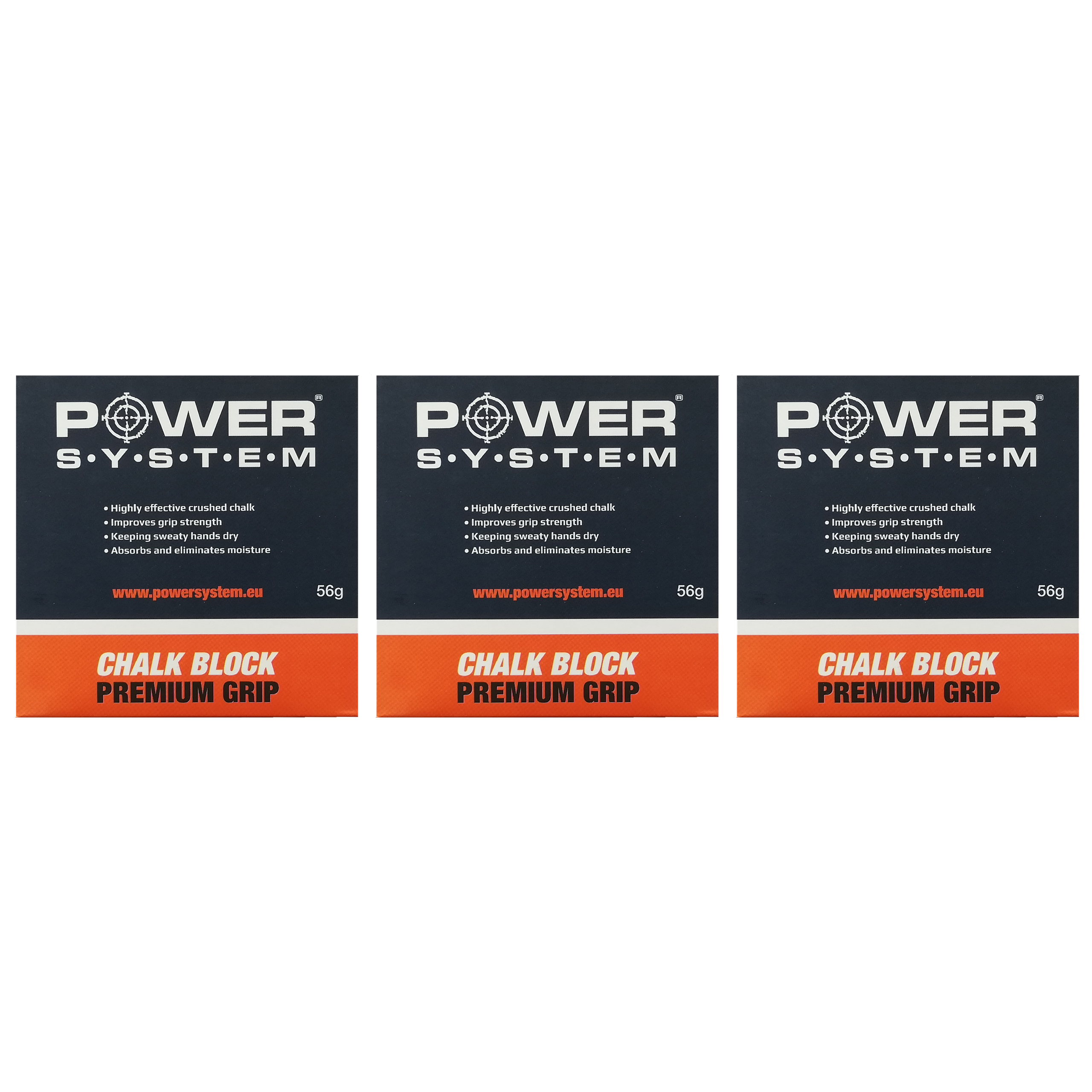 POWER SYSTEM Chalk Block - 3x 56g (Magnezja w bloku)