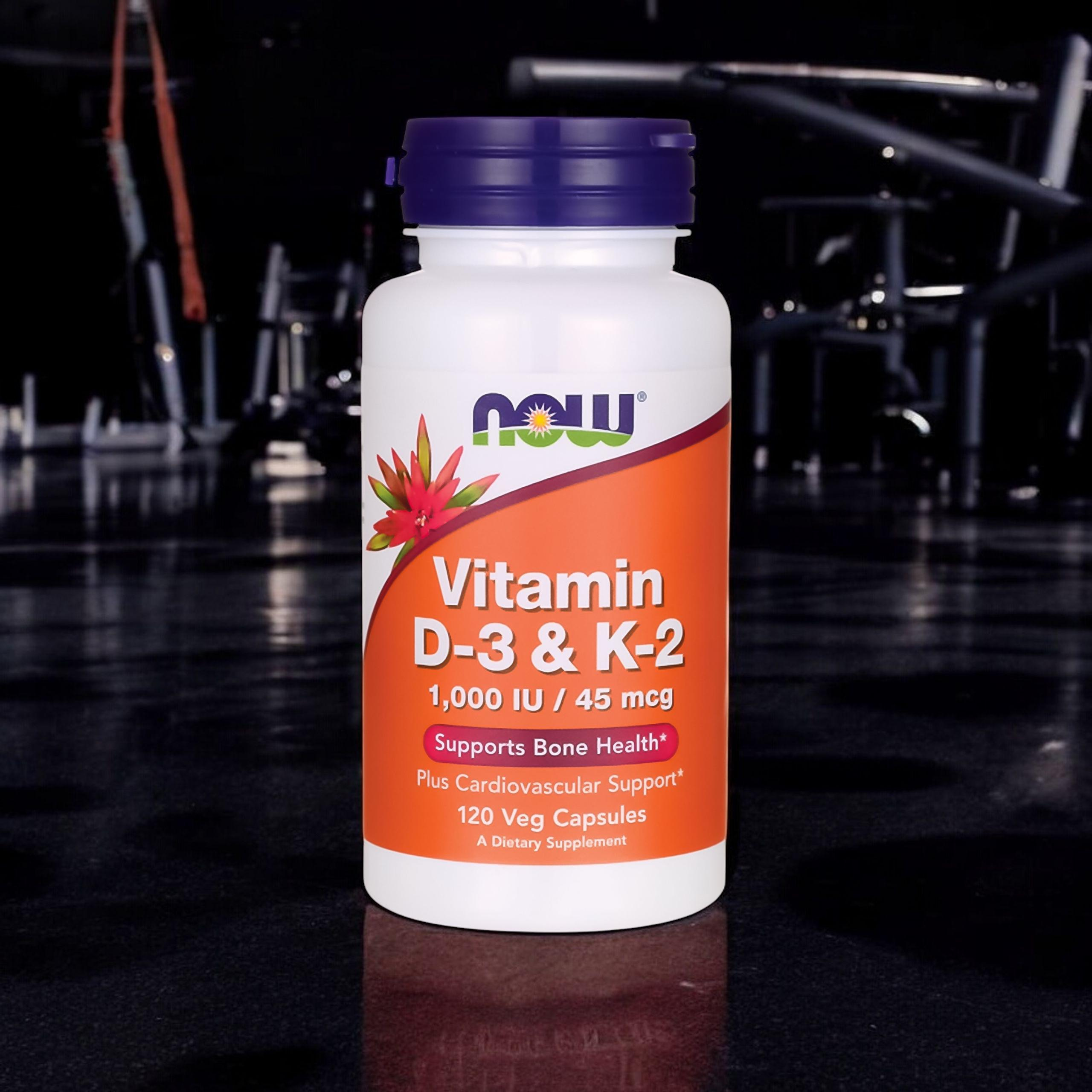 NOW Vitamin D3 & K2 1000IU - 2x 120vegcaps