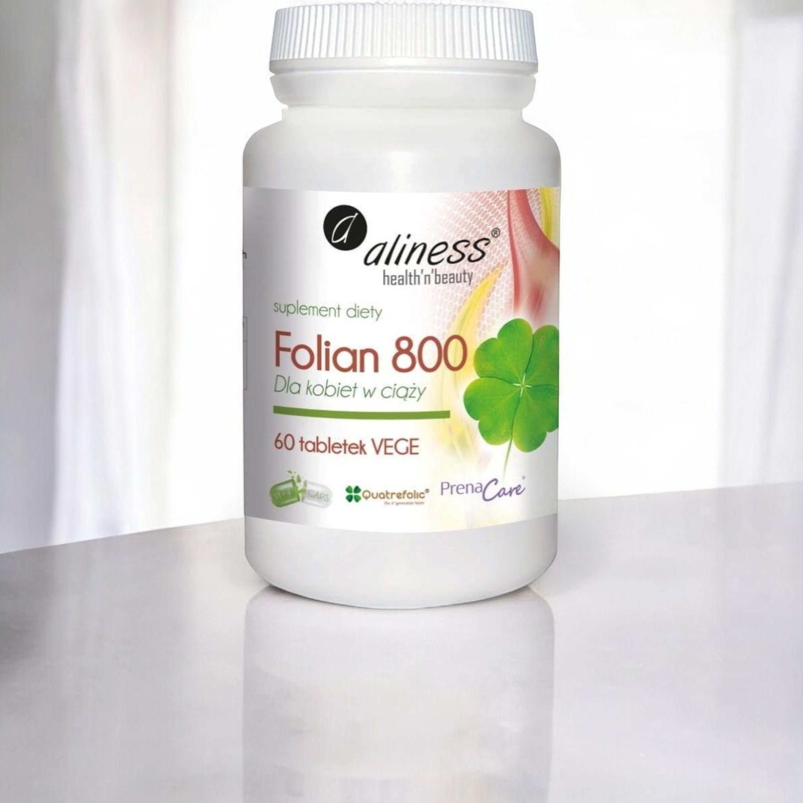 ALINESS - Folian 800mcg Dla Kobiet w Ciąży - 2x 60vtabs.