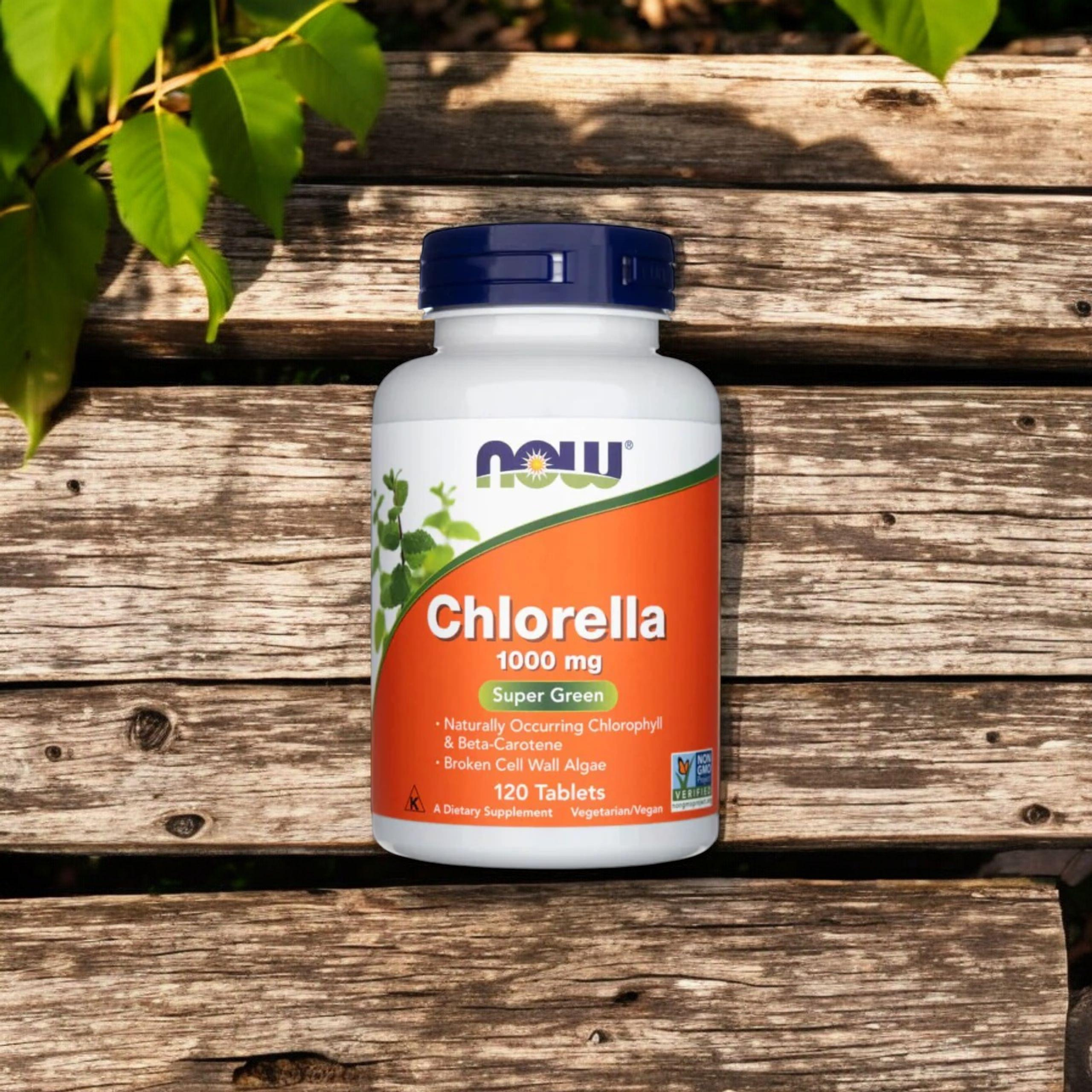 NOW - Chlorella 1000mg - 3x 120tabs.