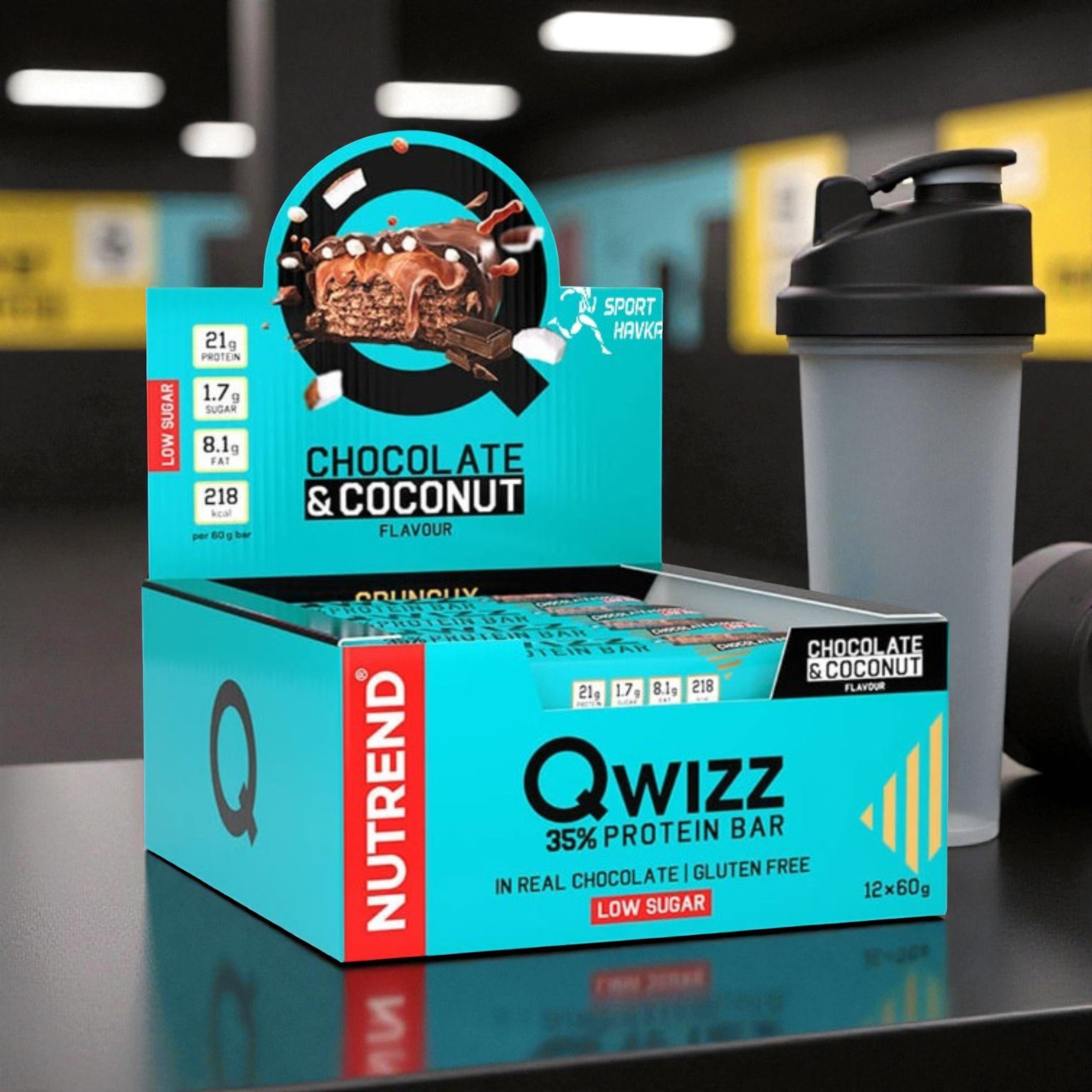 NUTREND - Baton QWIZZ Protein Bar - 24x 2x 60g