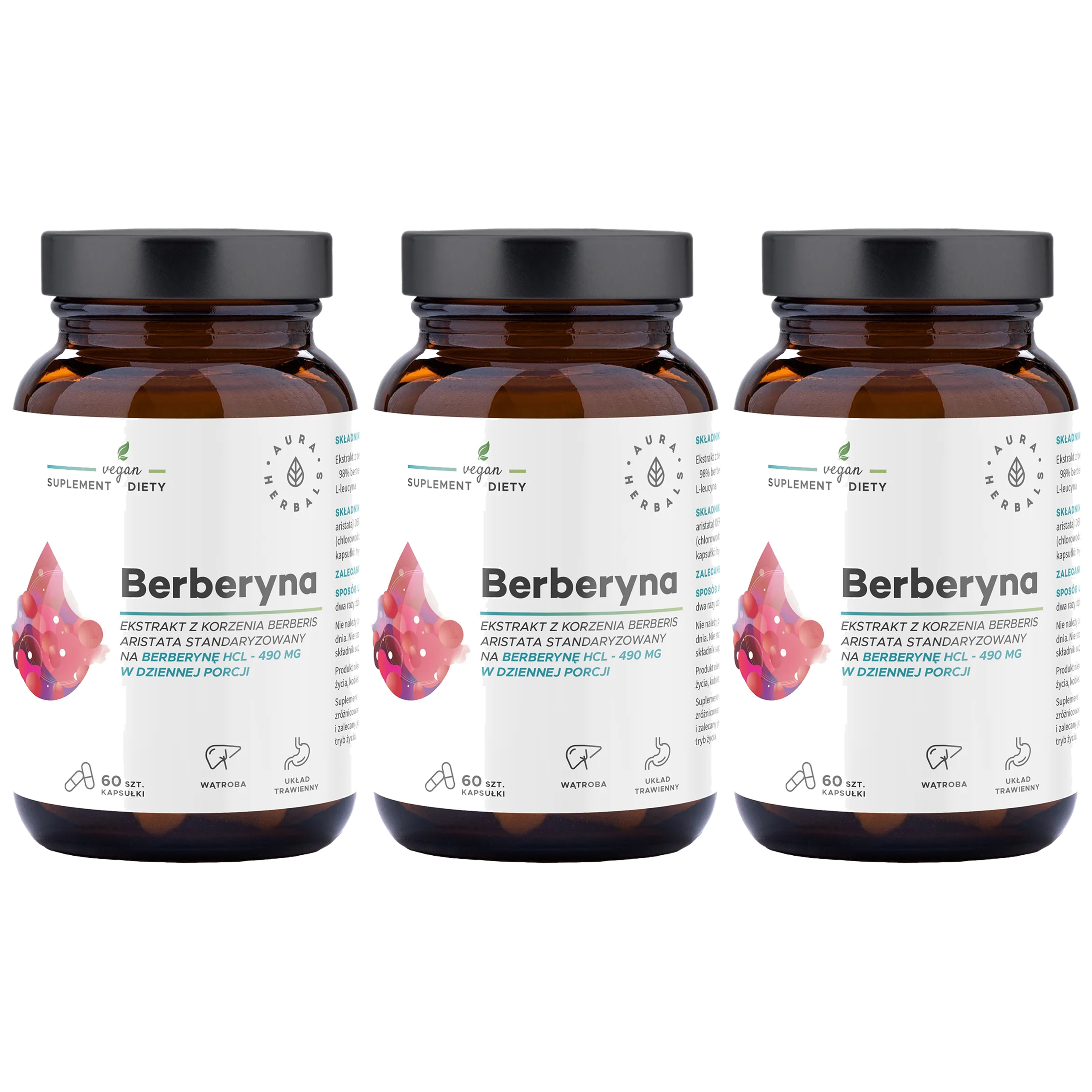 AURA HERBALS - Berberyna - 3x 60caps.