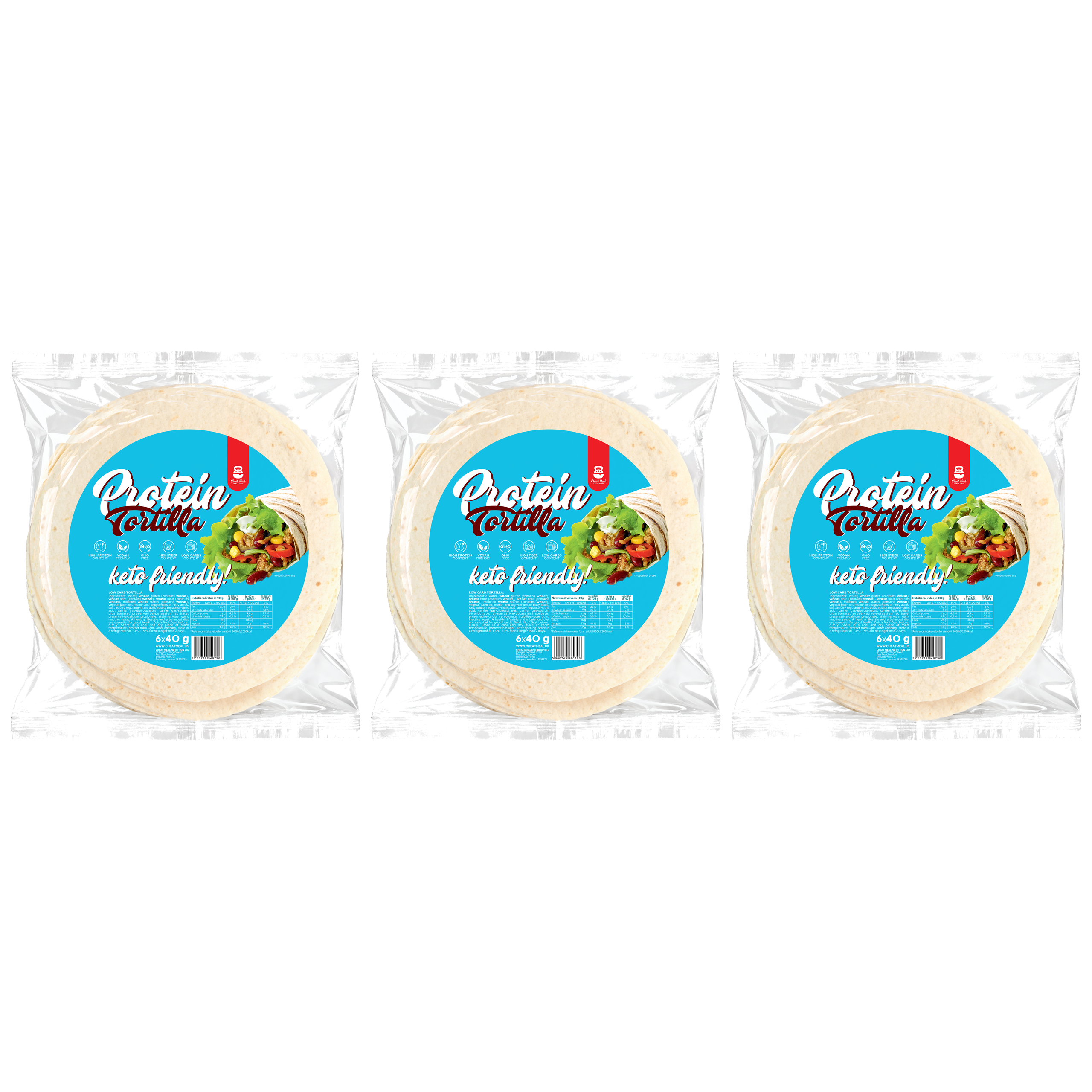 Cheat Meal Nutrition Protein Tortilla (6x3x 40g) - 240g