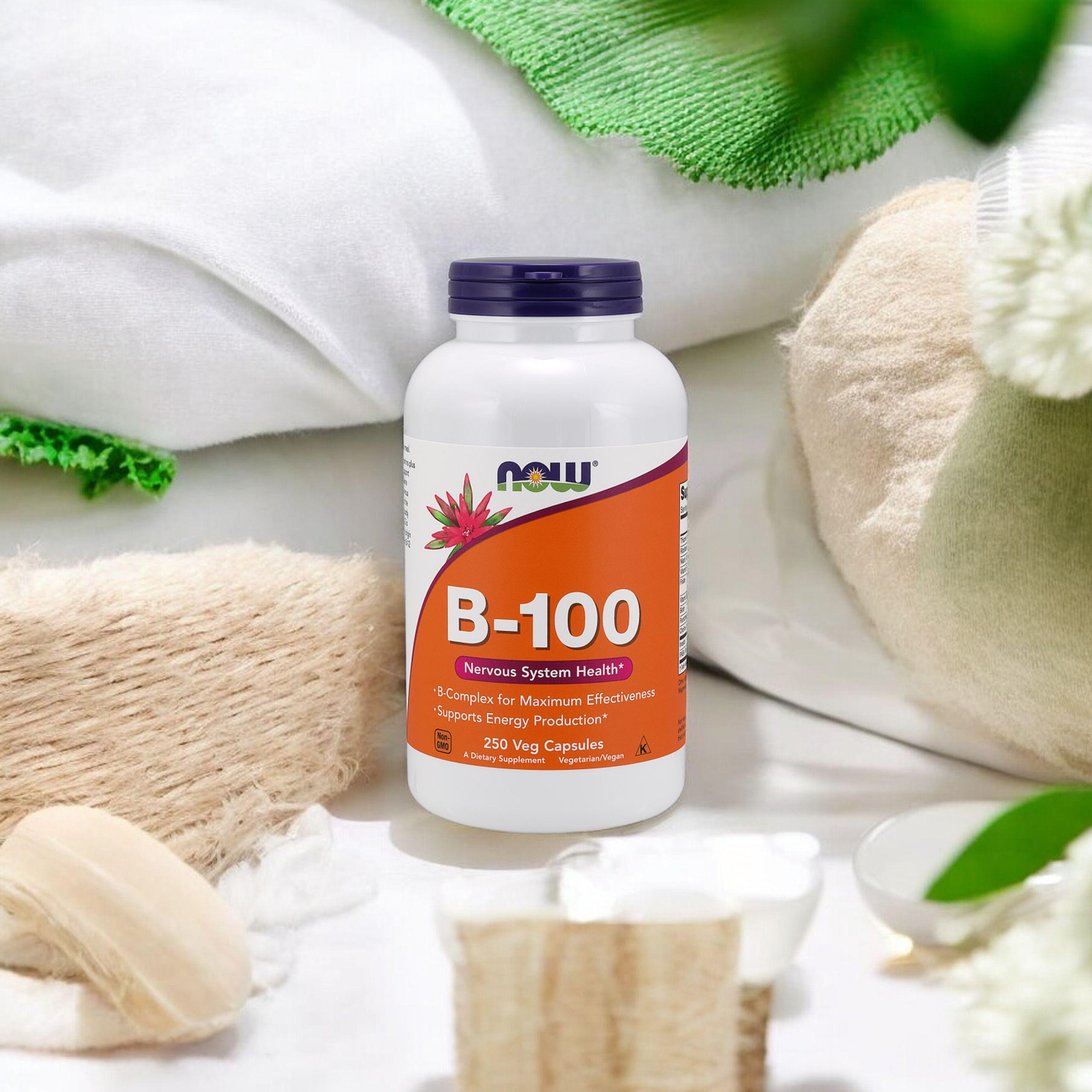 NOW Vitamin B-100 - 3x 250vcaps - Witamina B