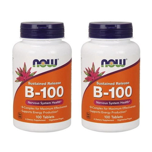 NOW Vitamin B-100 - 2x 100tabs.